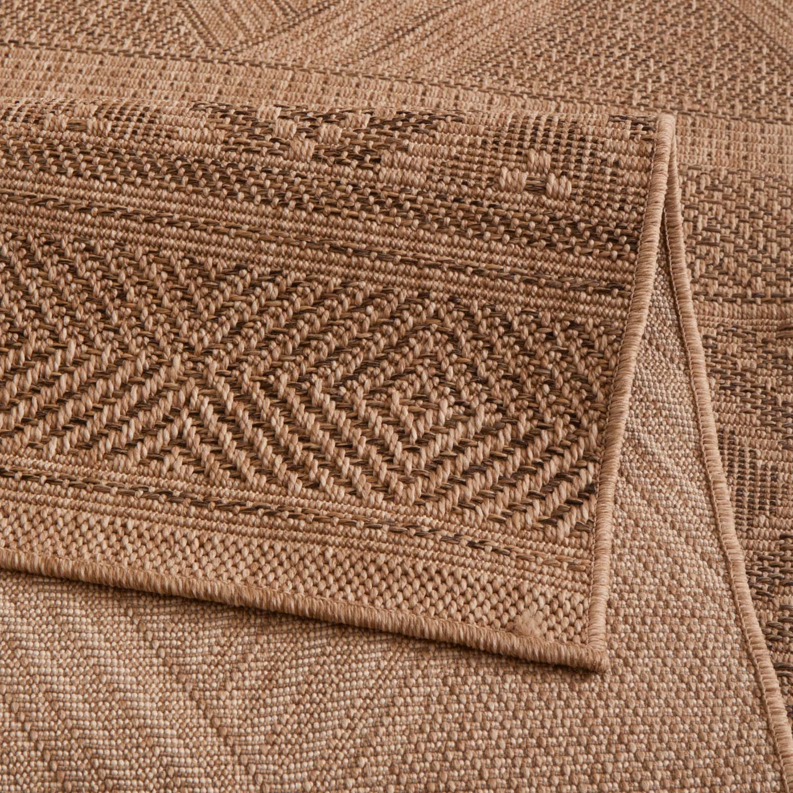 TaraCarpet Teppich TaraCarpet Borneo Nativ Outdoor Teppich – Wetterfester Indoor & Outdoo, rechteckig, Höhe: 6 mm, Küche Wohnzimmer Terrasse Garten Balkon beige – Bild 5 von 5