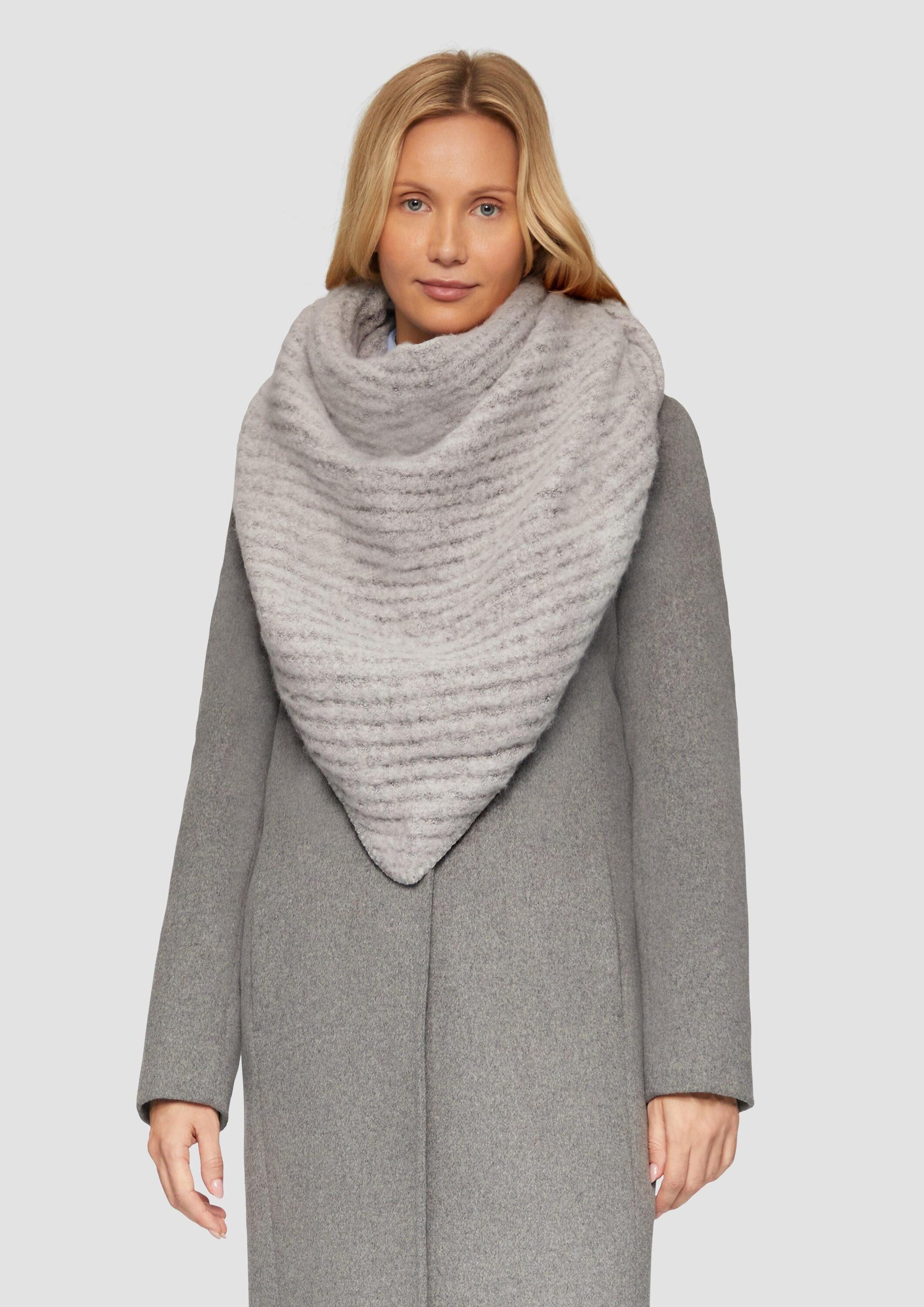 s.Oliver Schal Tuch, Triangel-Schal mit Strickmuster günstig online kaufen