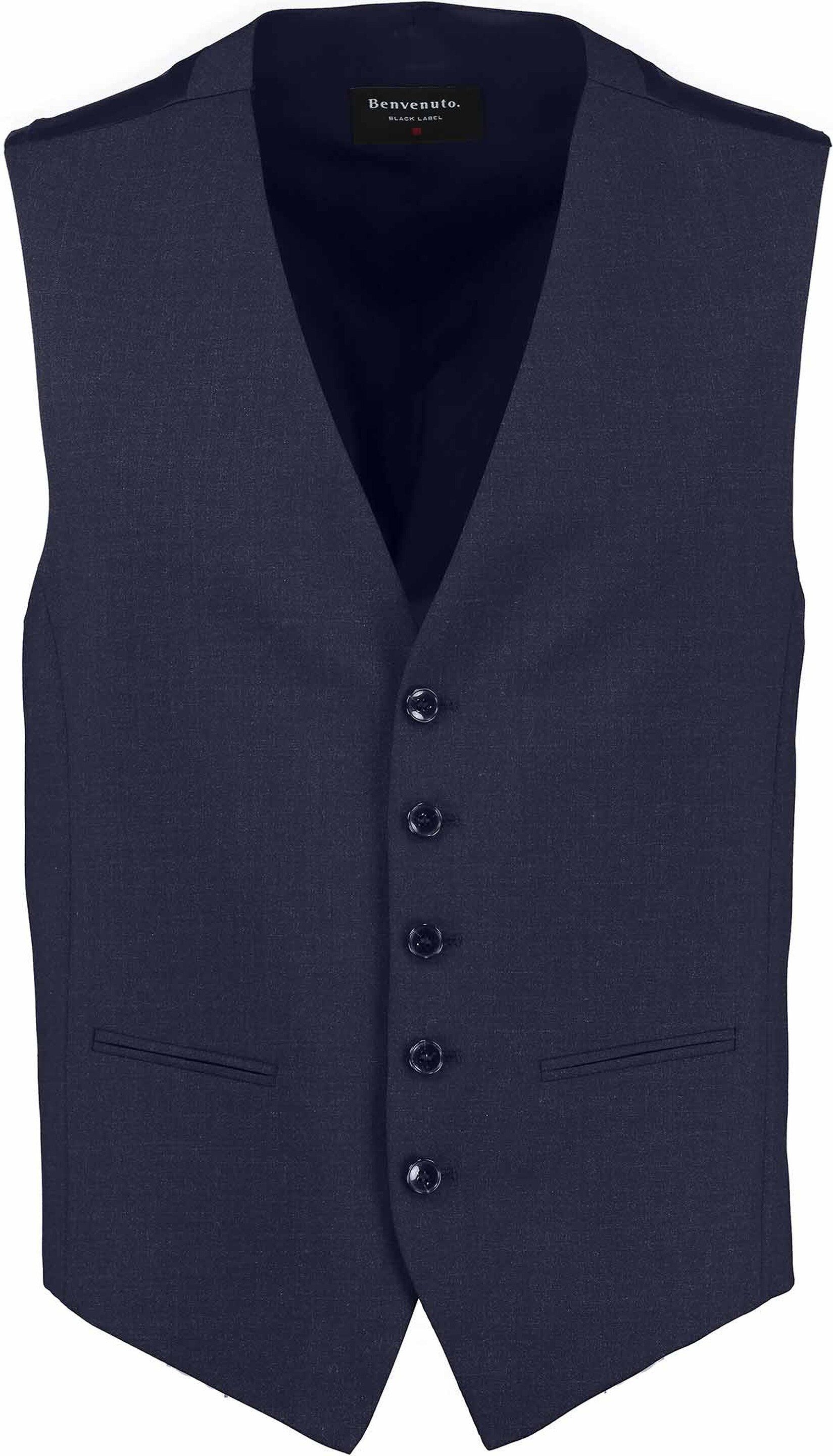 BENVENUTO. Anzugweste marine Modern Fit