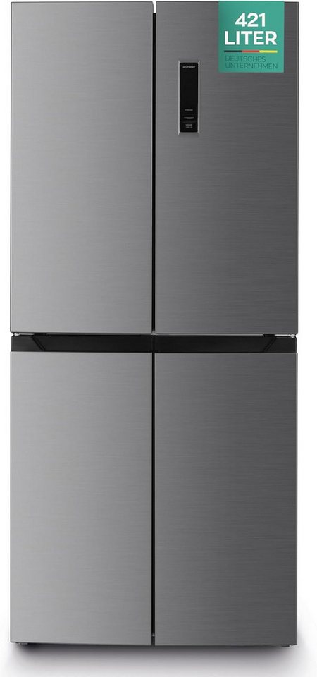 Heinrich´s Multi Door HSBS 3099 IX, 180 cm hoch, 79.5 cm breit, Side by Side Kühlschrank 271 L Kühl-, 150 L Gefriervolumen