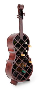Stagecaptain Weinregal WR-21 Stradivino Wein- & Flaschenregal für 21 Flaschen, Weinständer Holz stehend in Vintage-Optik "Cello" Design