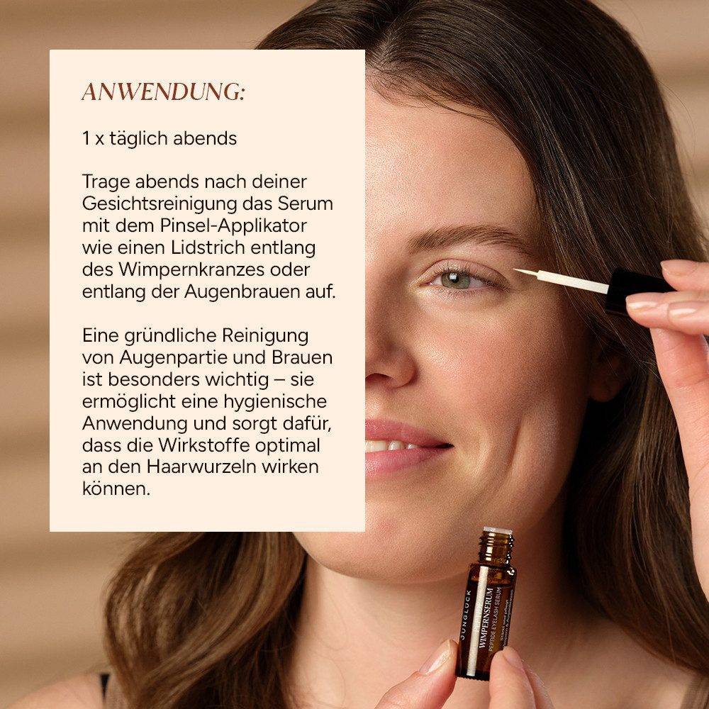 JUNGLÜCK Wimpernserum Peptide Wimpernserum - Lash Serum, ohne Hormone, 1-tlg., Stärkt und pflegt deine Wimpern & Augenbrauen