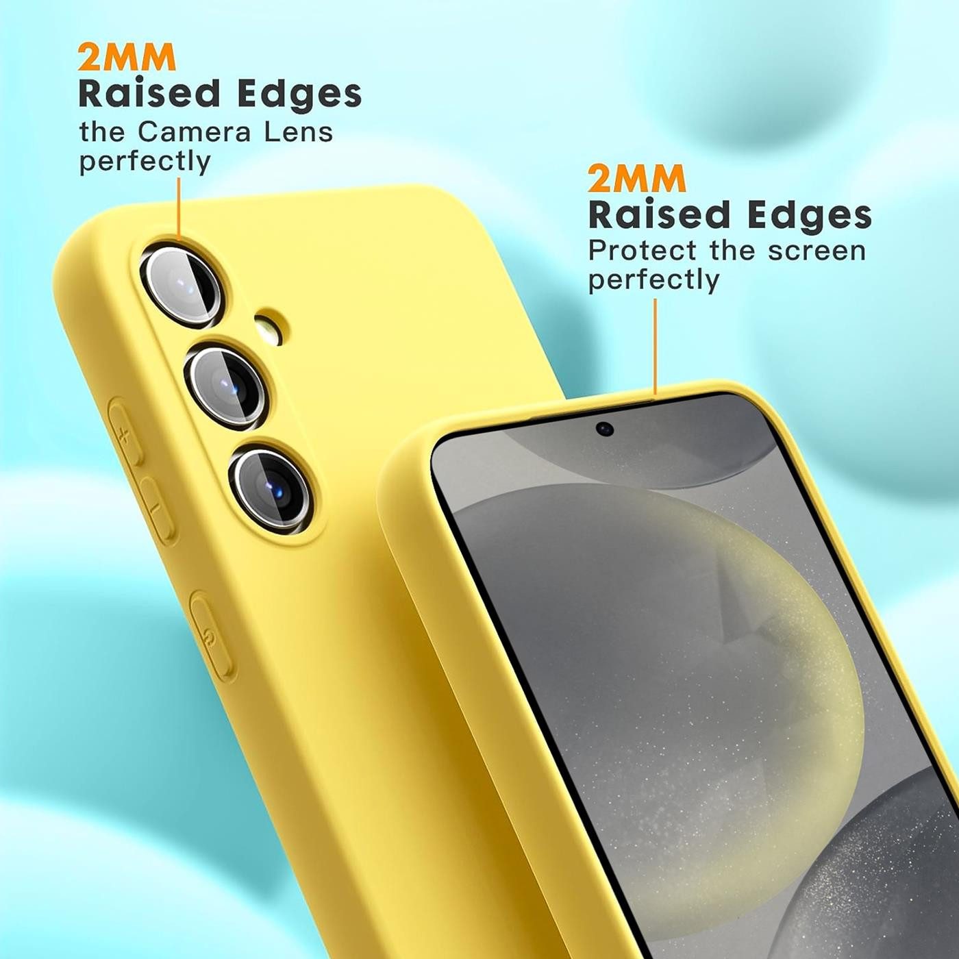 CoolGadget Handyhülle Silikon Case für das Samsung Galaxy S24 FE Slim TPU Cover 6,7 Zoll, Weiche Schutz Hülle mit Innen Fleece aus Stoff Handy Tasche