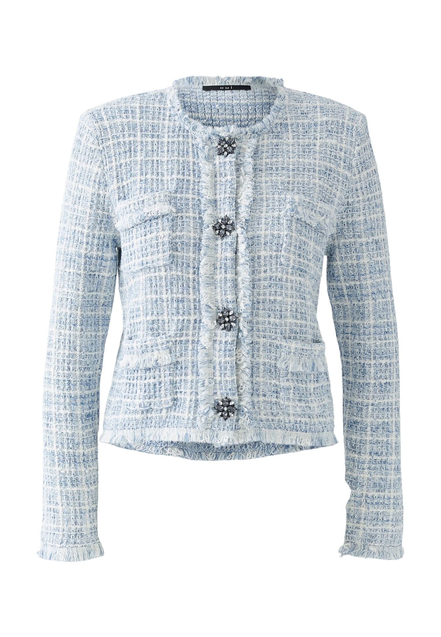 Oui Strickjacke Strickjacke Baumwollmischung günstig online kaufen