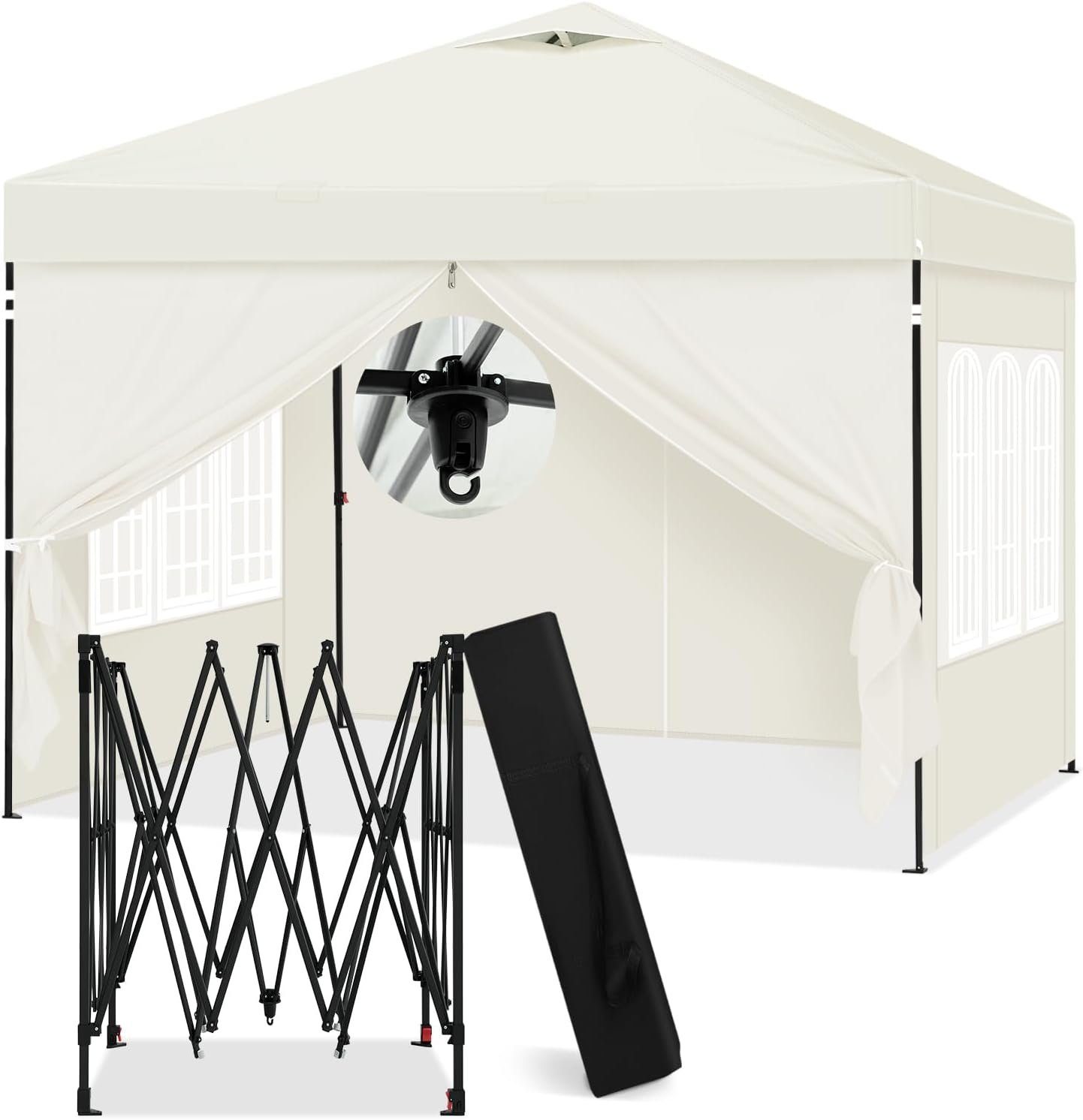 EUGAD Pavillon, mit 4 Seitenteilen, 3x3 günstig online kaufen