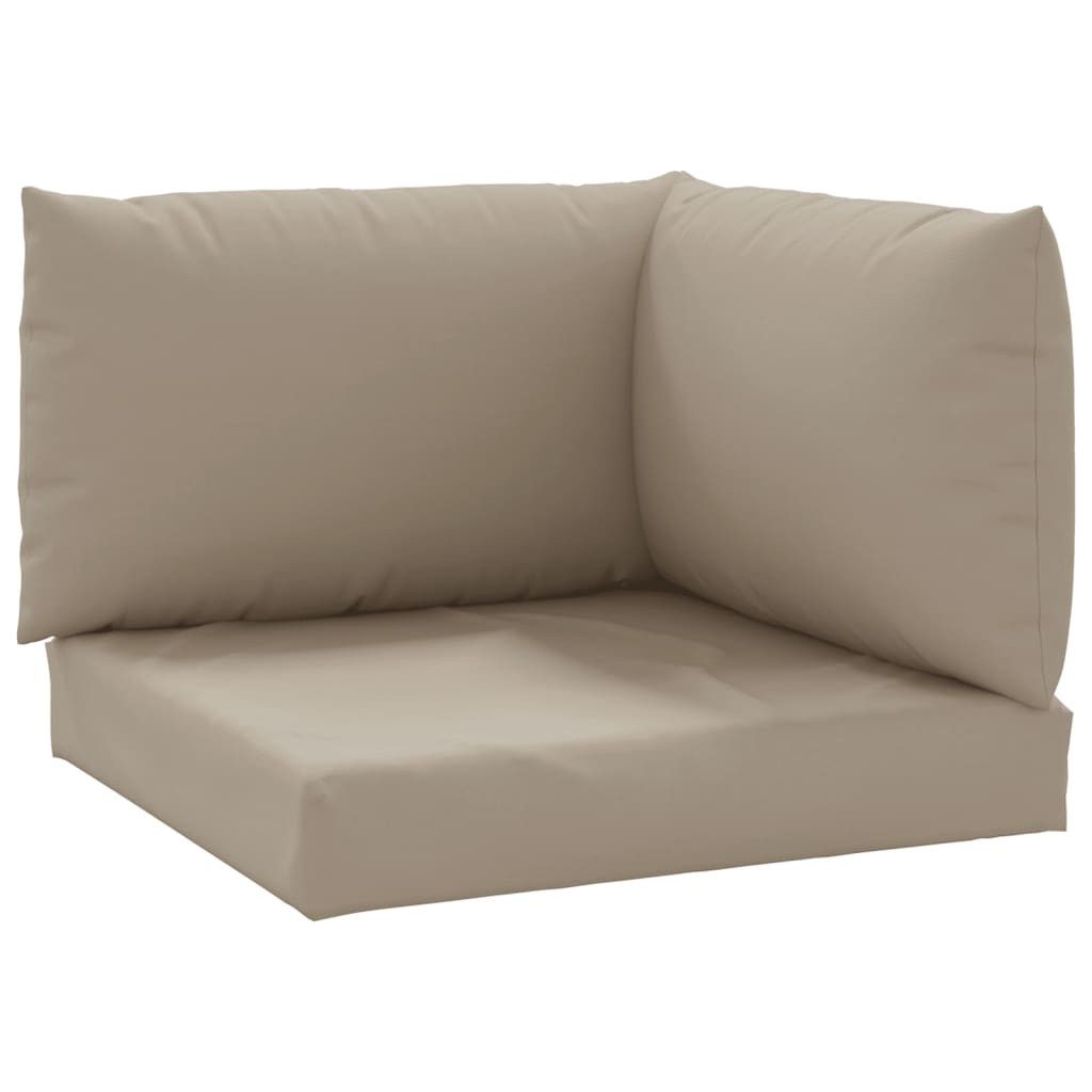 vidaXL Palettenkissen, Sitzkissen 3-tlg. Taupe Oxford-Gewebe