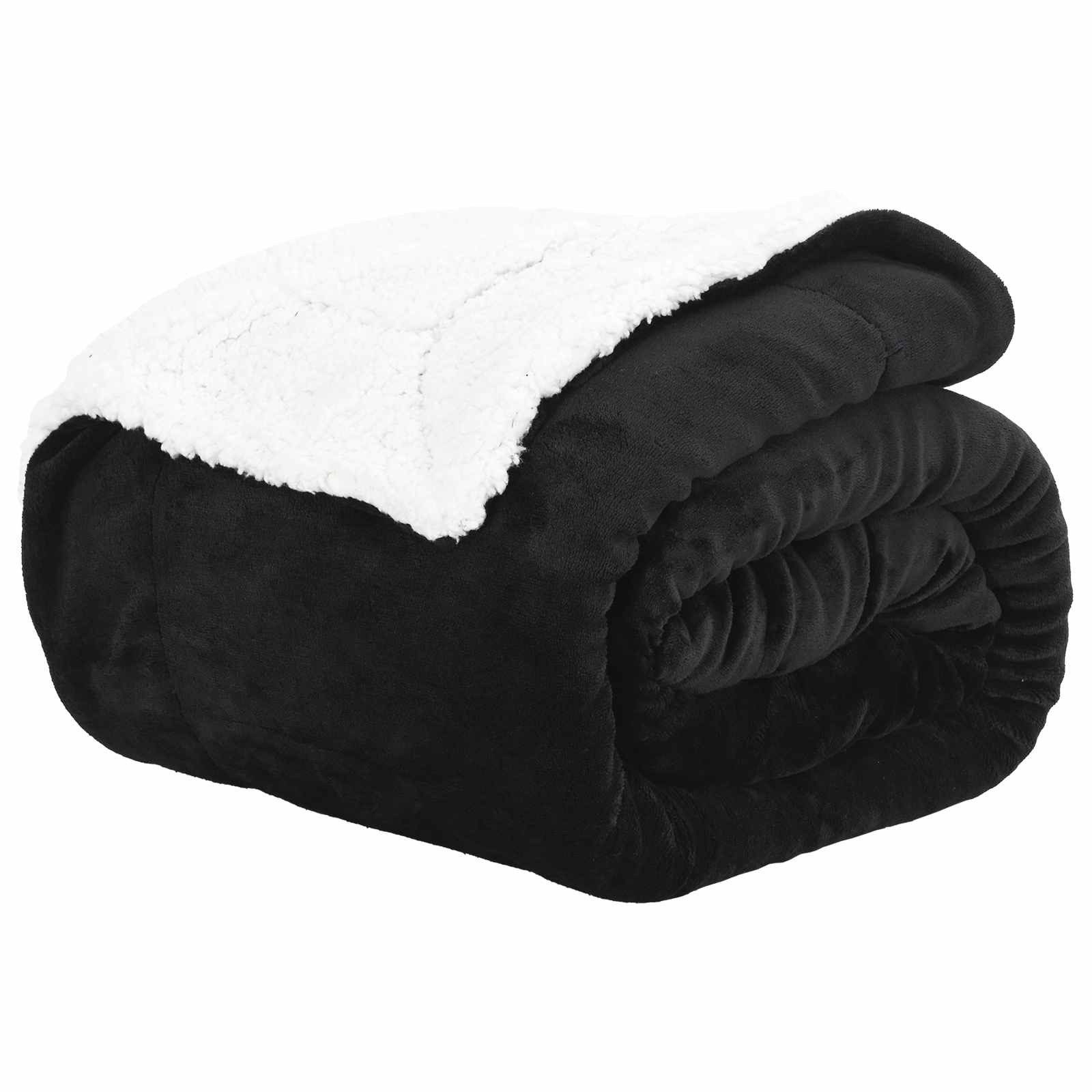 vidaXL Bettüberwurf Überwurfdecke Schwarz 240 x 270 cm Fleece