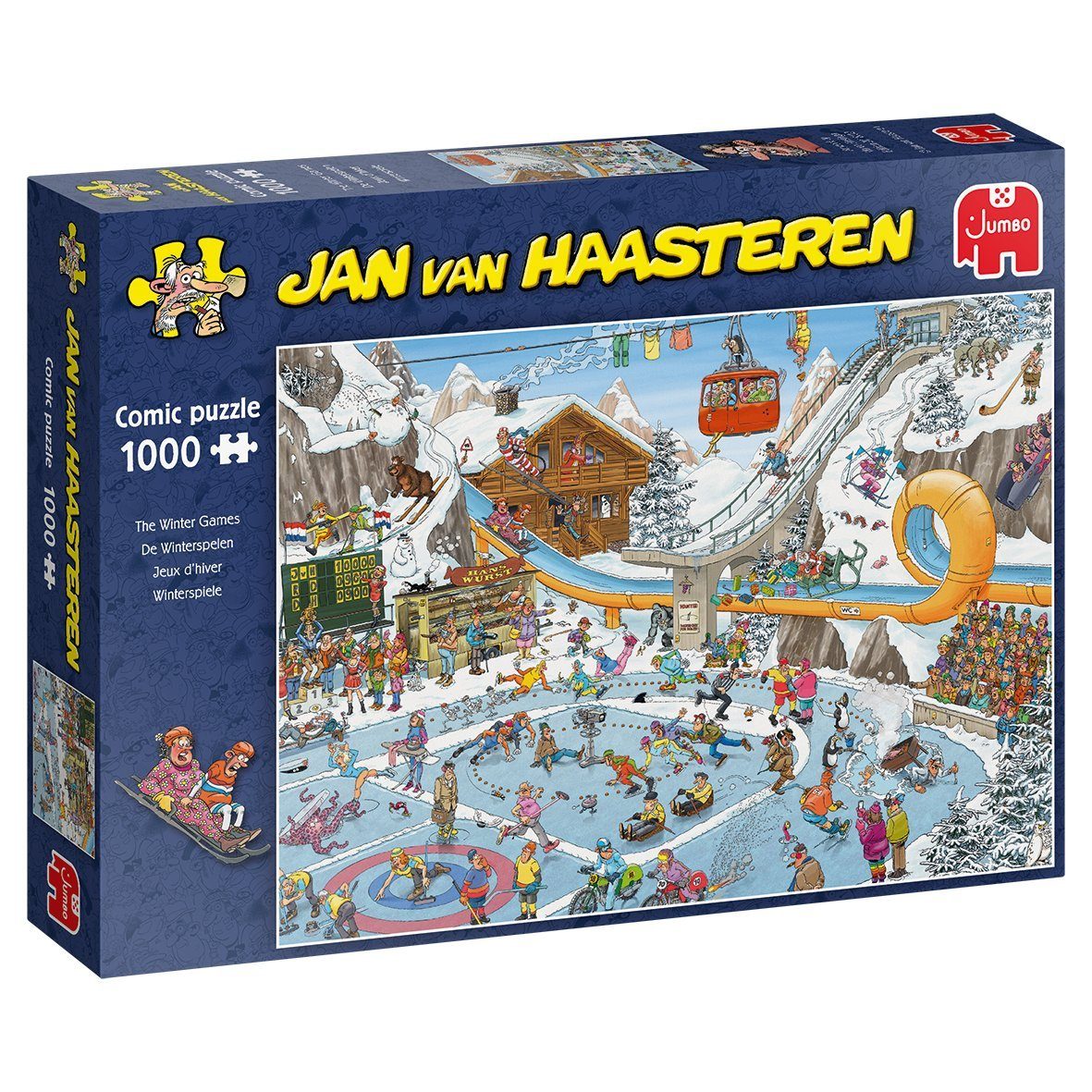 Jan van Haasteren Puzzle Jumbo 19065 Jan van Haasteren Winterspiele 1000 Teile Puzzle, 1000 Puzzleteile