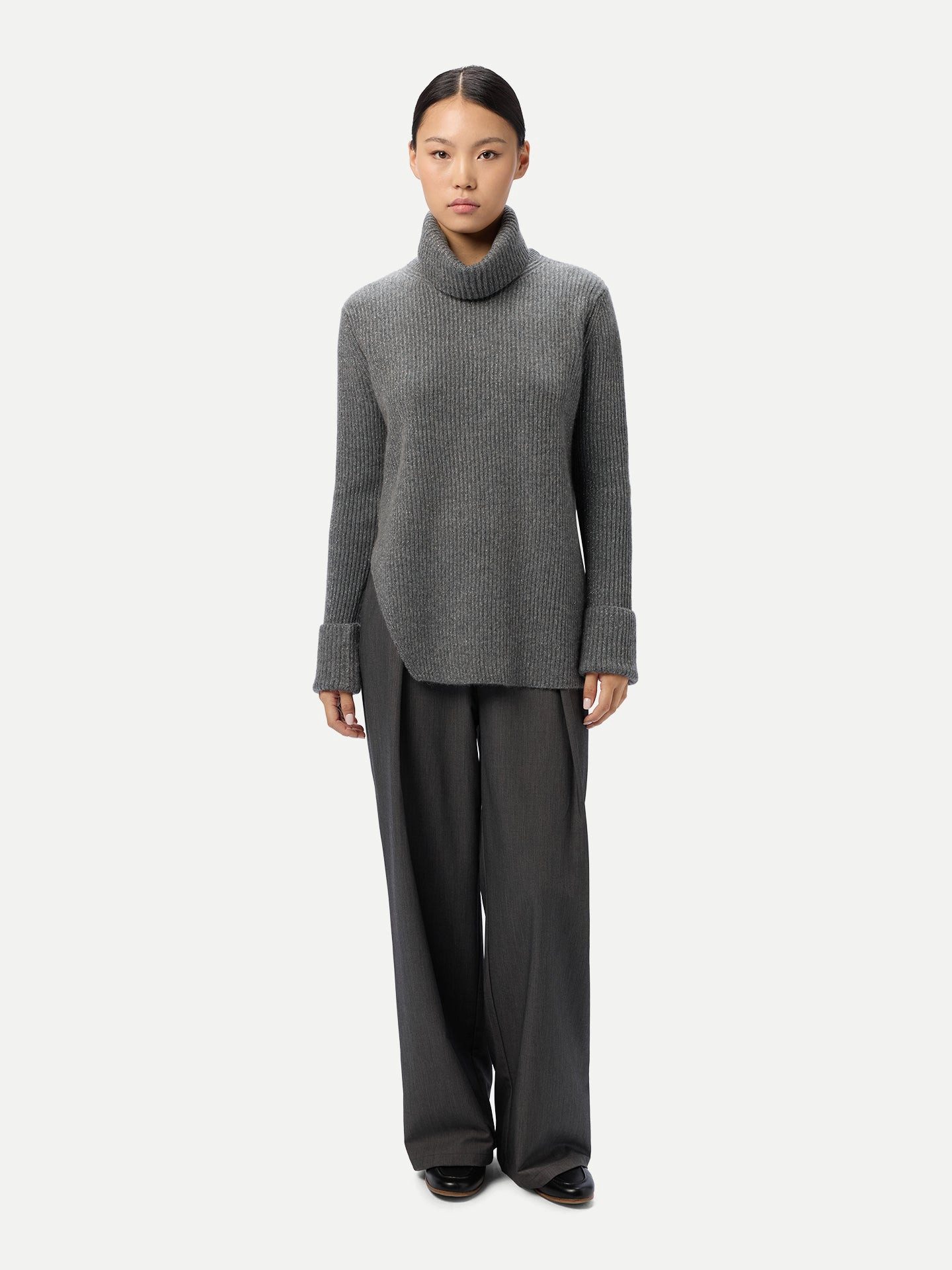 GOBI Cashmere Rundhalspullover Kaschmir-Pullover mit Abnehmbarem Kragen