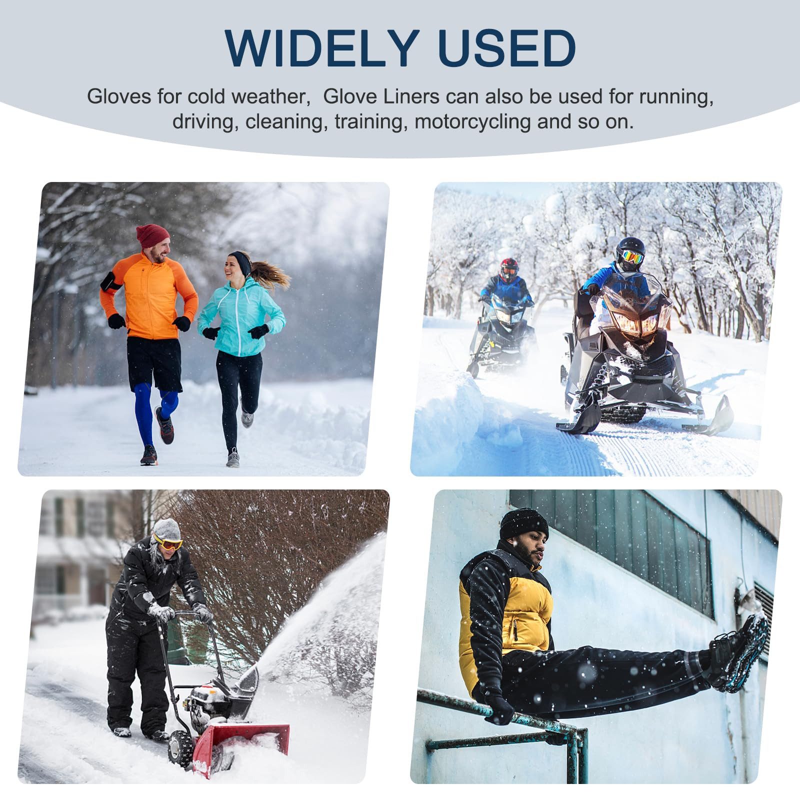 nsihing Fleecehandschuhe Herren Damen Winter Outdoor Touchscreen Handschuhe Fahrradhandschuhe Wasserdicht Winterhandschuhe Thermo Winddicht Ski – Bild 5 von 5