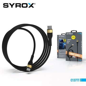 Syrox Syrox C137TT 60W Type-C zu Type-C Schnell Ladekabel PD Smartphone-Kabel, (1.2 cm)