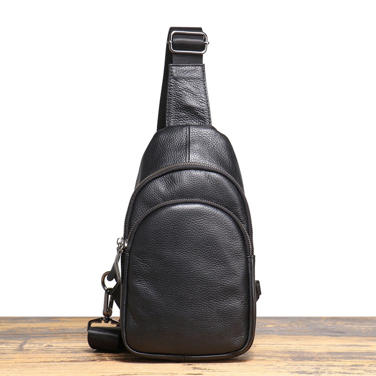 Messenger Bag Herren Leder Umhängetasche Sling Brusttasche Schultertasche