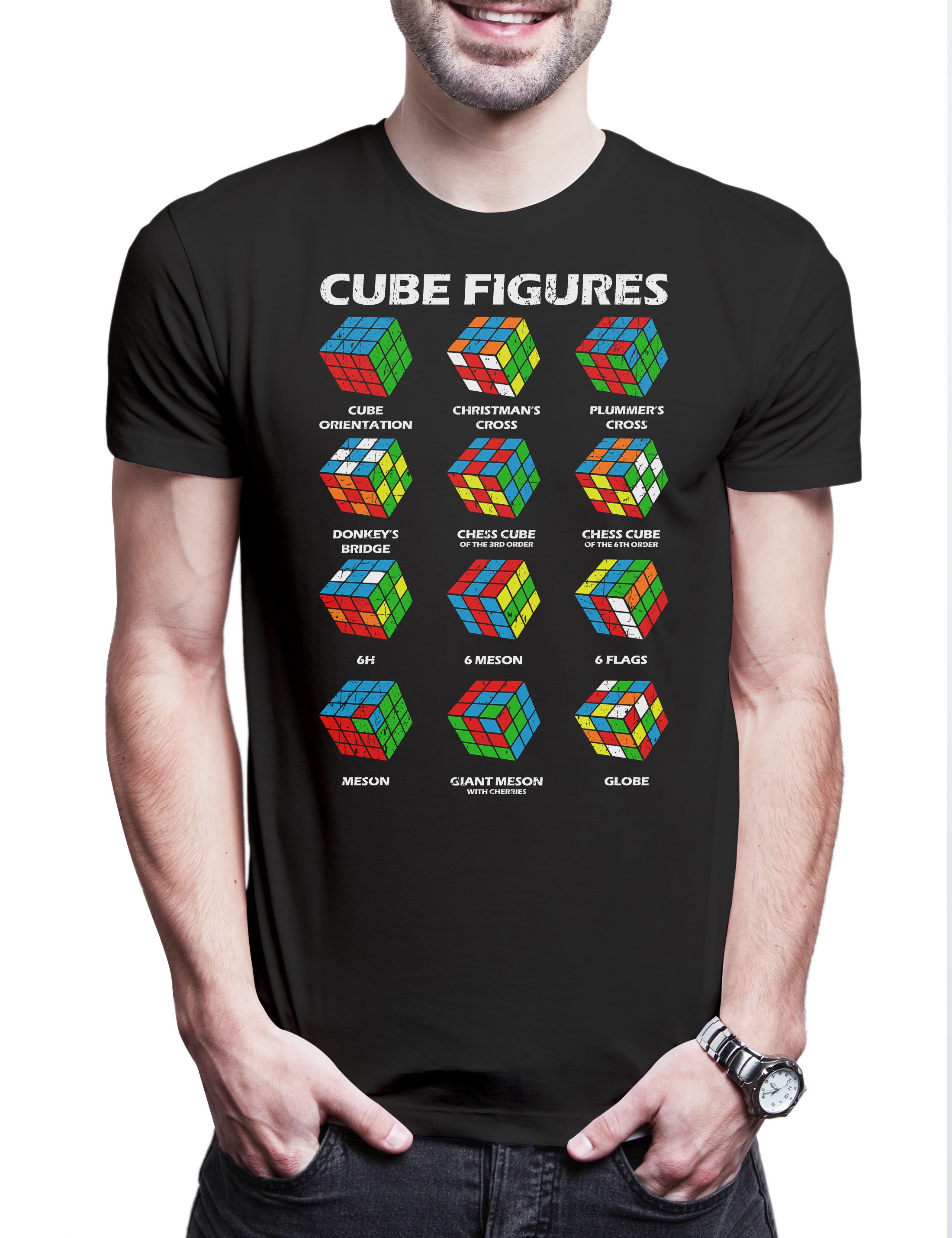 Urban Backwoods Print-Shirt Cube Figures II günstig online kaufen