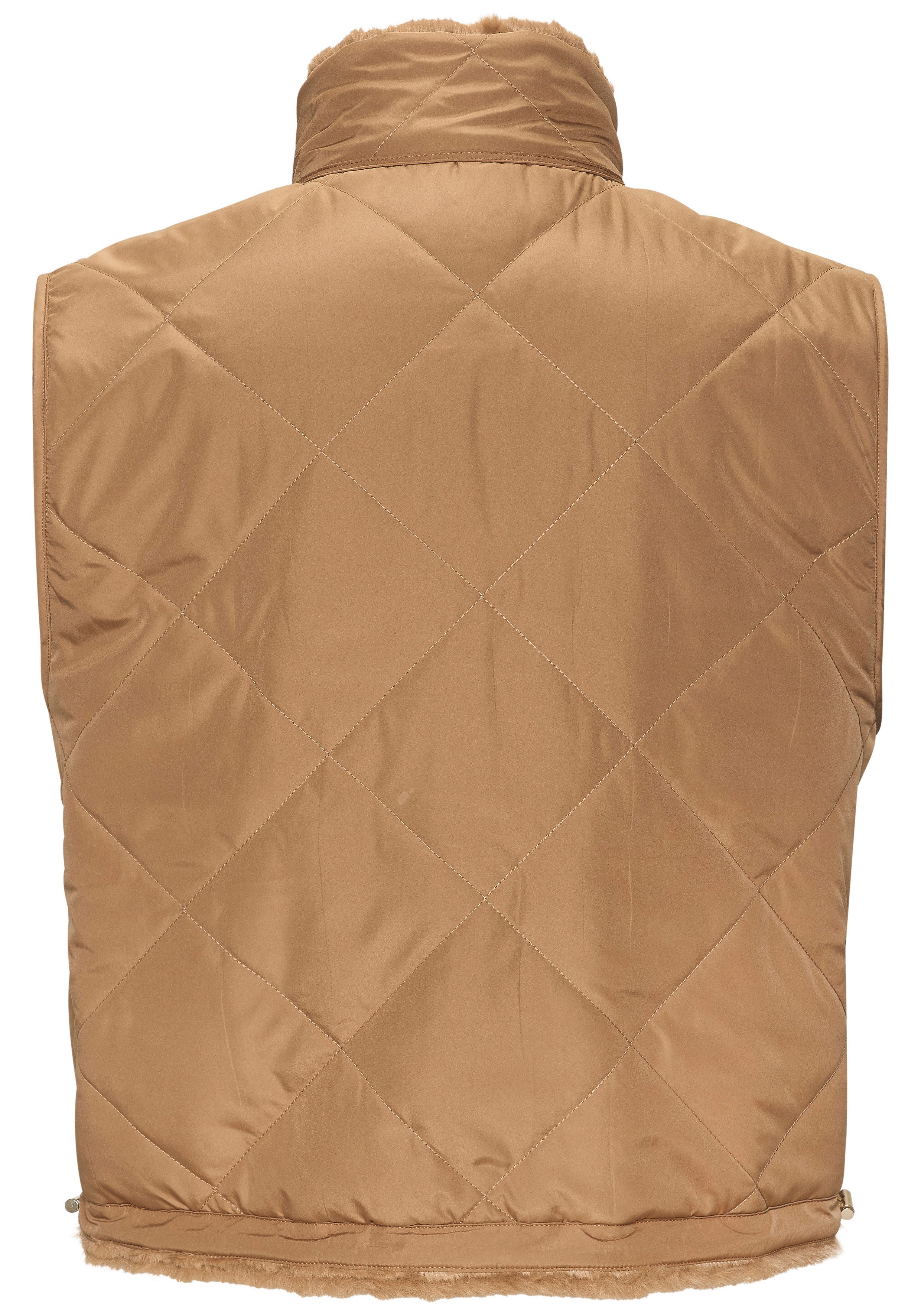 LASCANA Wendeweste, wendbare Steppweste mit flauschigem Fellimitat