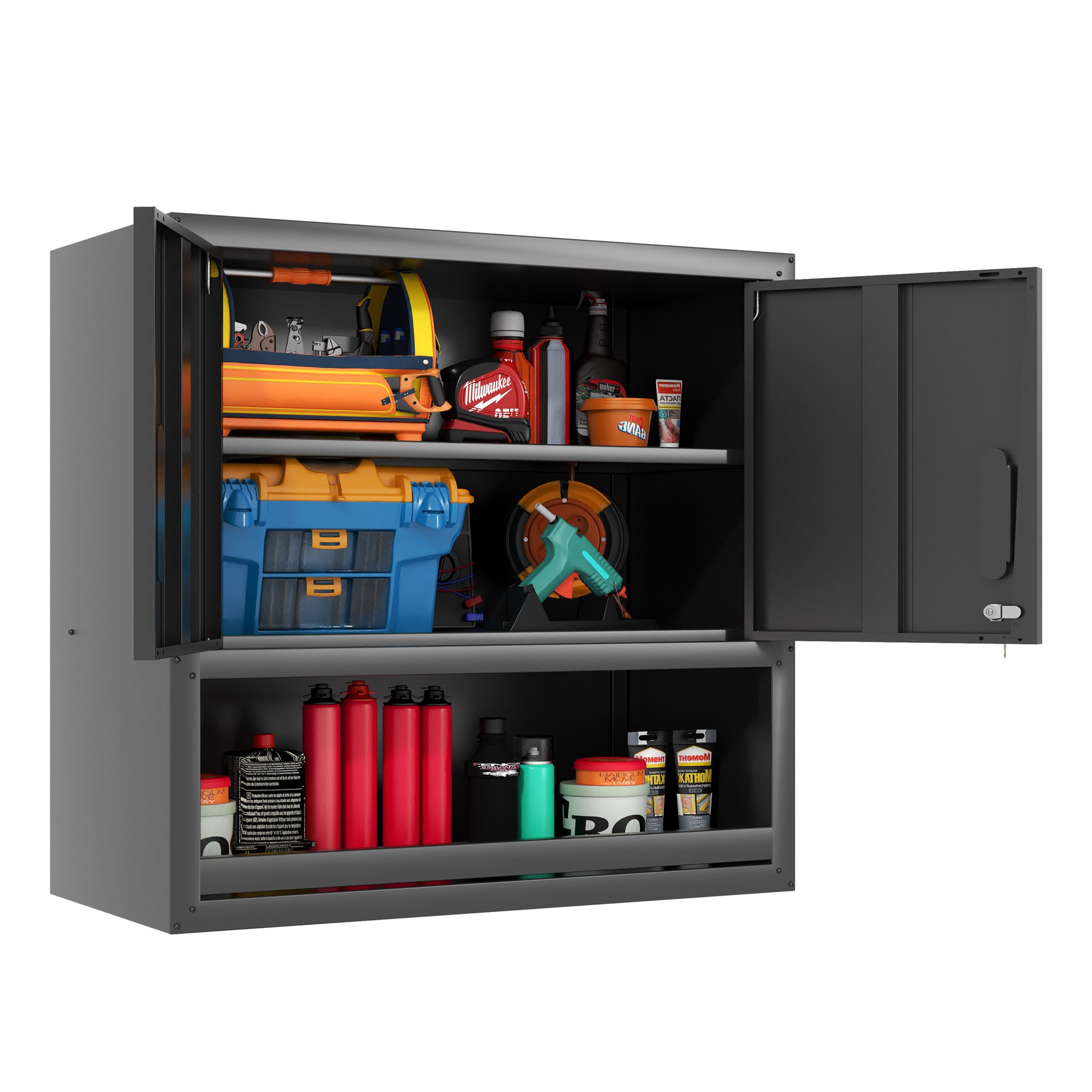 Rolipo Werkzeugwagen Werkzeugschrank abschließbare Tür, Multifunktions-Werkstattwagen, Büro, Schwarz-1, (1-tlg), Schwarz, 75 x 30 x 77 cm, mit Einlegeboden und offenem Schubfach