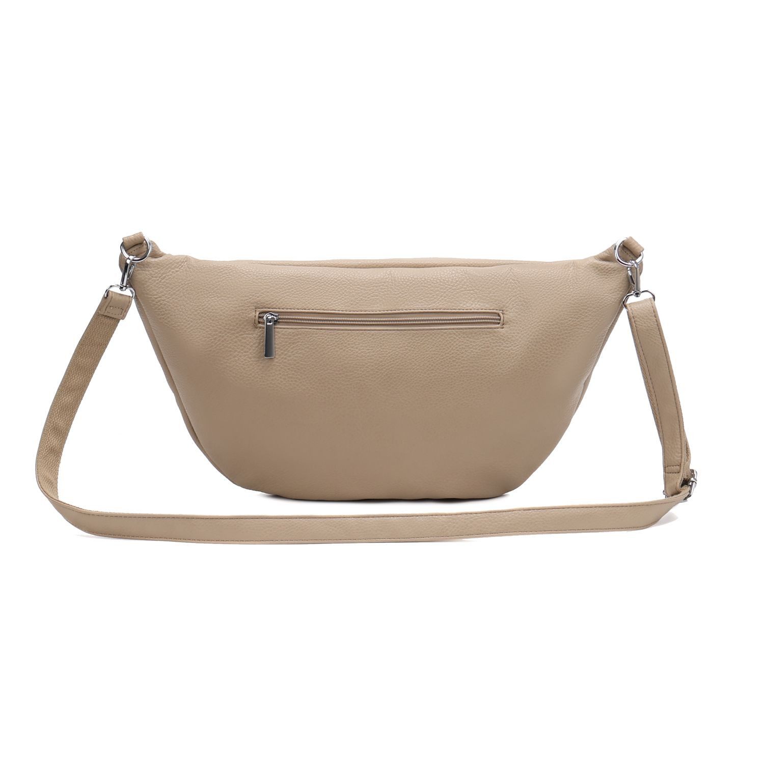 ITALYSHOP24 Schultertasche Damen XXL Teddyfell Tasche CrossBody Bauchtasche PELZTASCHE Felltasche, Body Bag Teddytasche CrossOver Umhängetasche Hüfttasche Plüsch Fell
