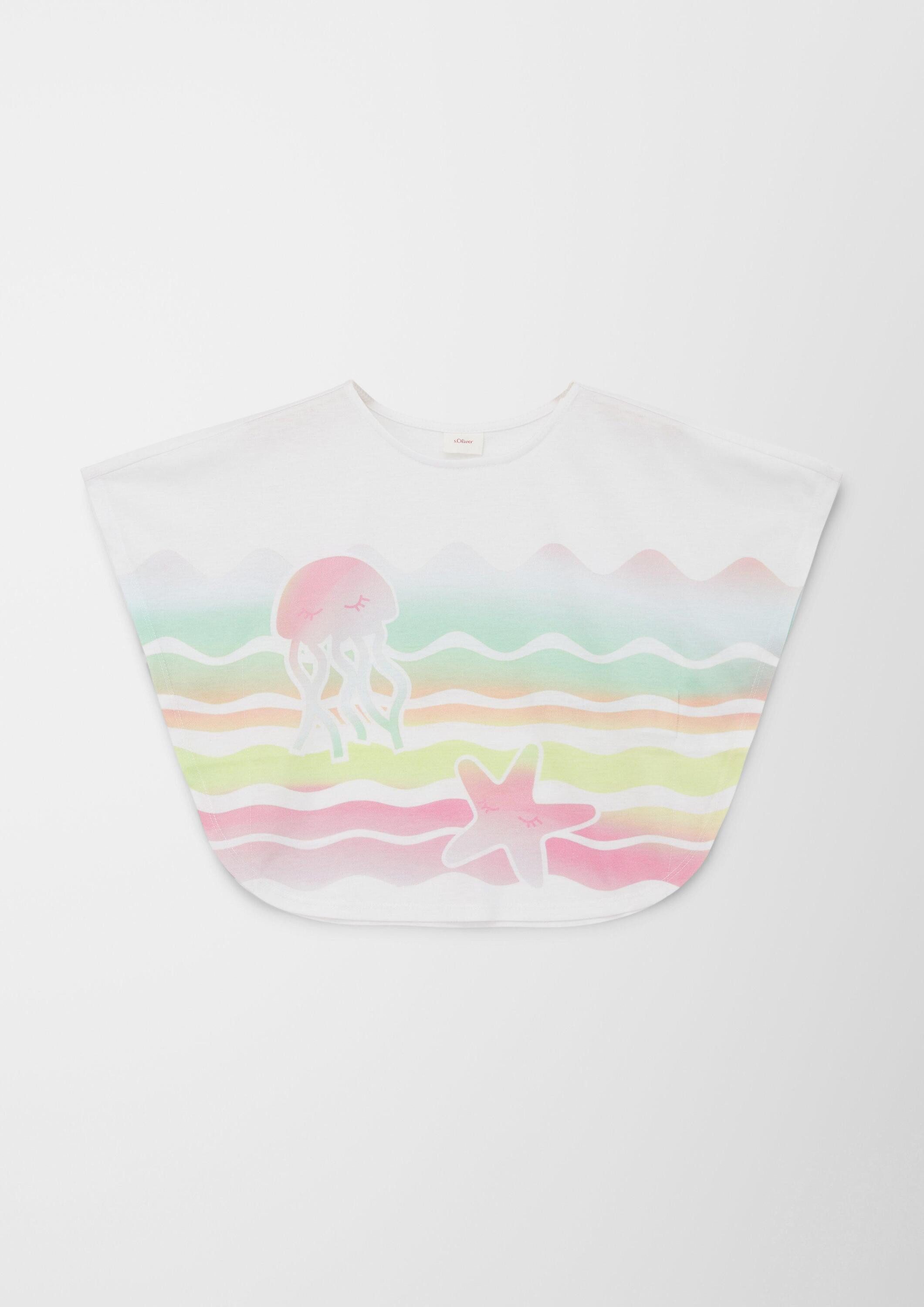 s.Oliver Kurzarmshirt T-Shirt Jerseyshirt im Loose Fit