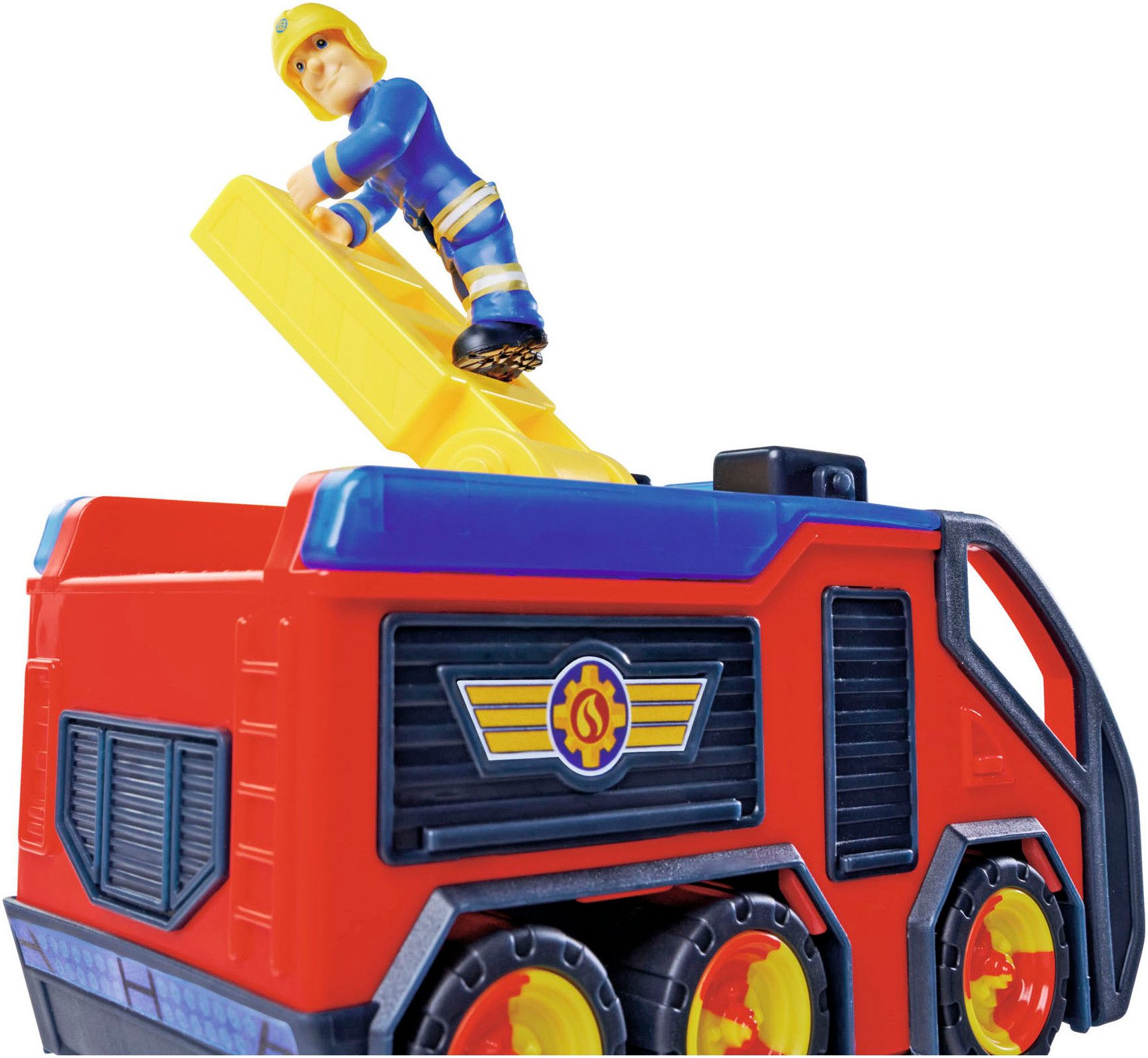 SIMBA Spielzeug-Feuerwehr Feuerwehrmann Sam Junior Jupiter Neue Version, mit beweglicher Figur