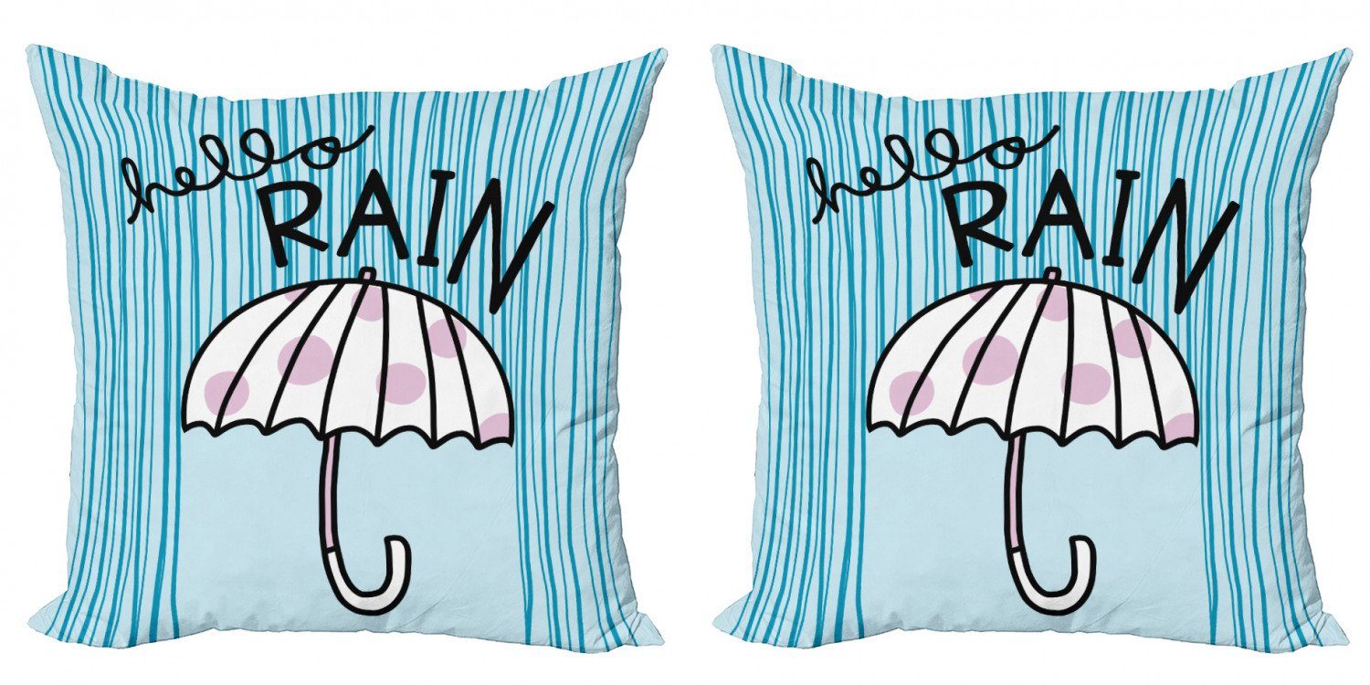 (2 Regenschirm Hallo Stück), Wording Accent Doppelseitiger Regen Kissenbezüge Digitaldruck, Modern Abakuhaus Herbst