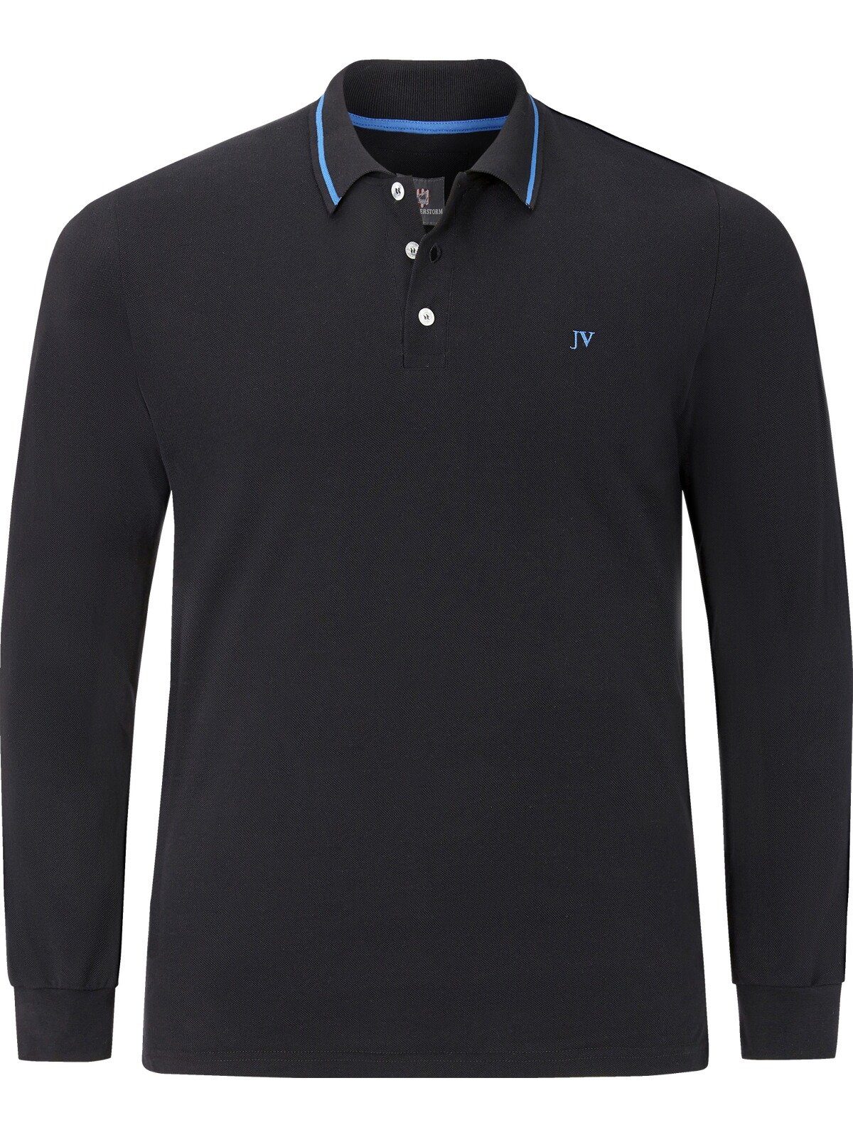 Jan Vanderstorm Langarm-Poloshirt ELLIS in hochwertiger Pikee-Qualität