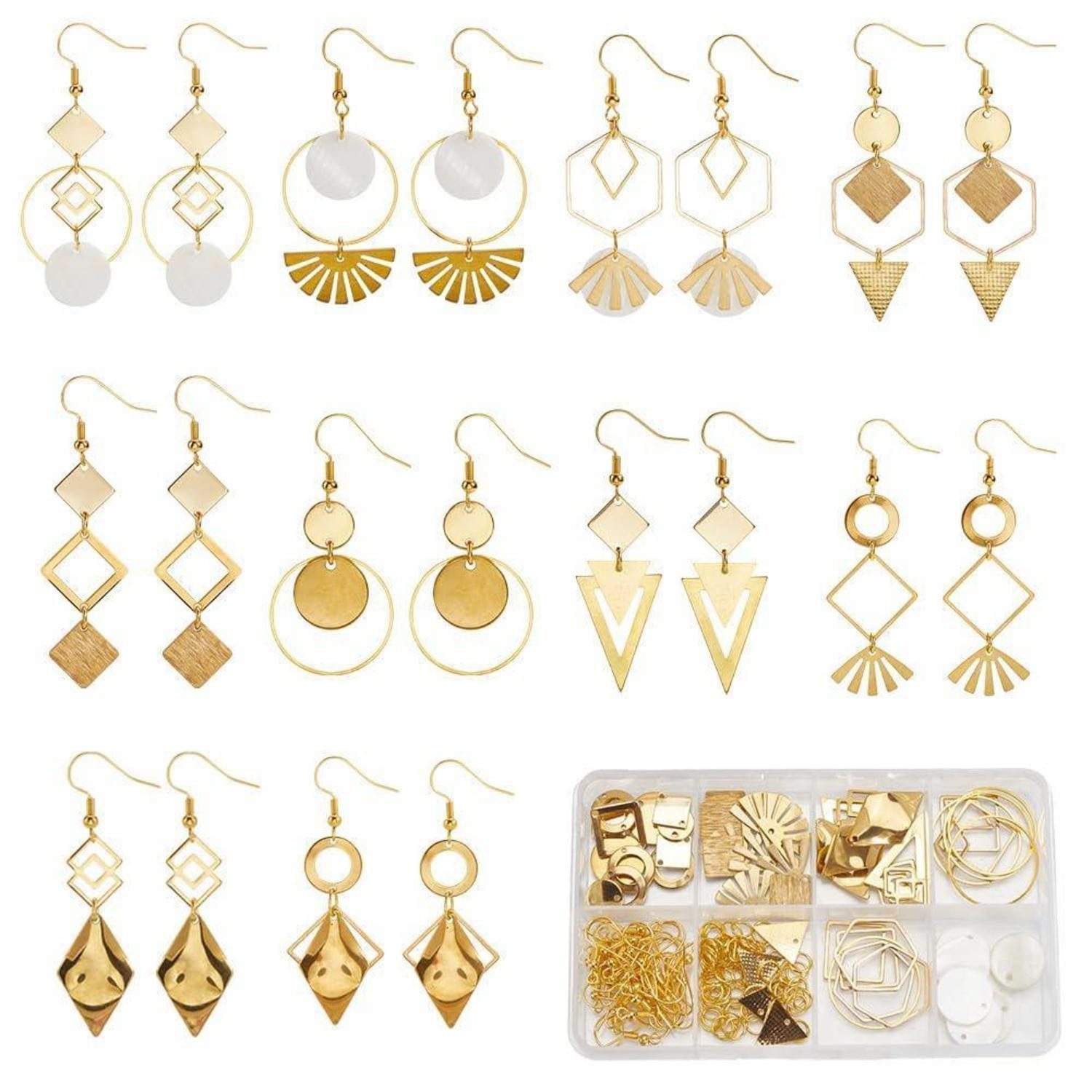 LuxusKollektion Kreativset Ohrring Bastelset Geometrisch Gold 10 Paar