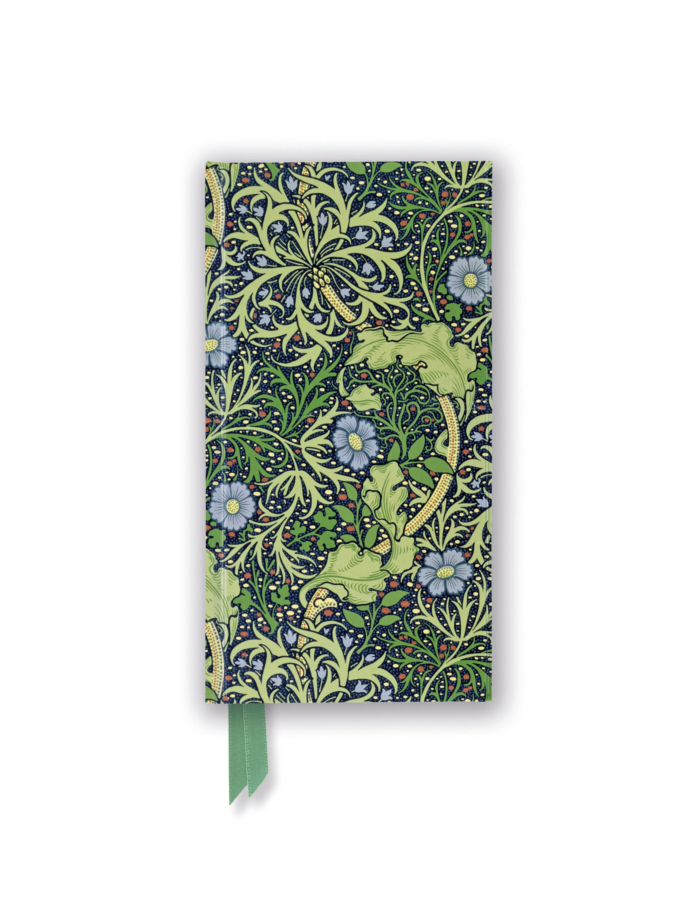 Tagebuch Schmales Hardcover-Notizbuch: William Morris, Meeresalgen Tapetende...