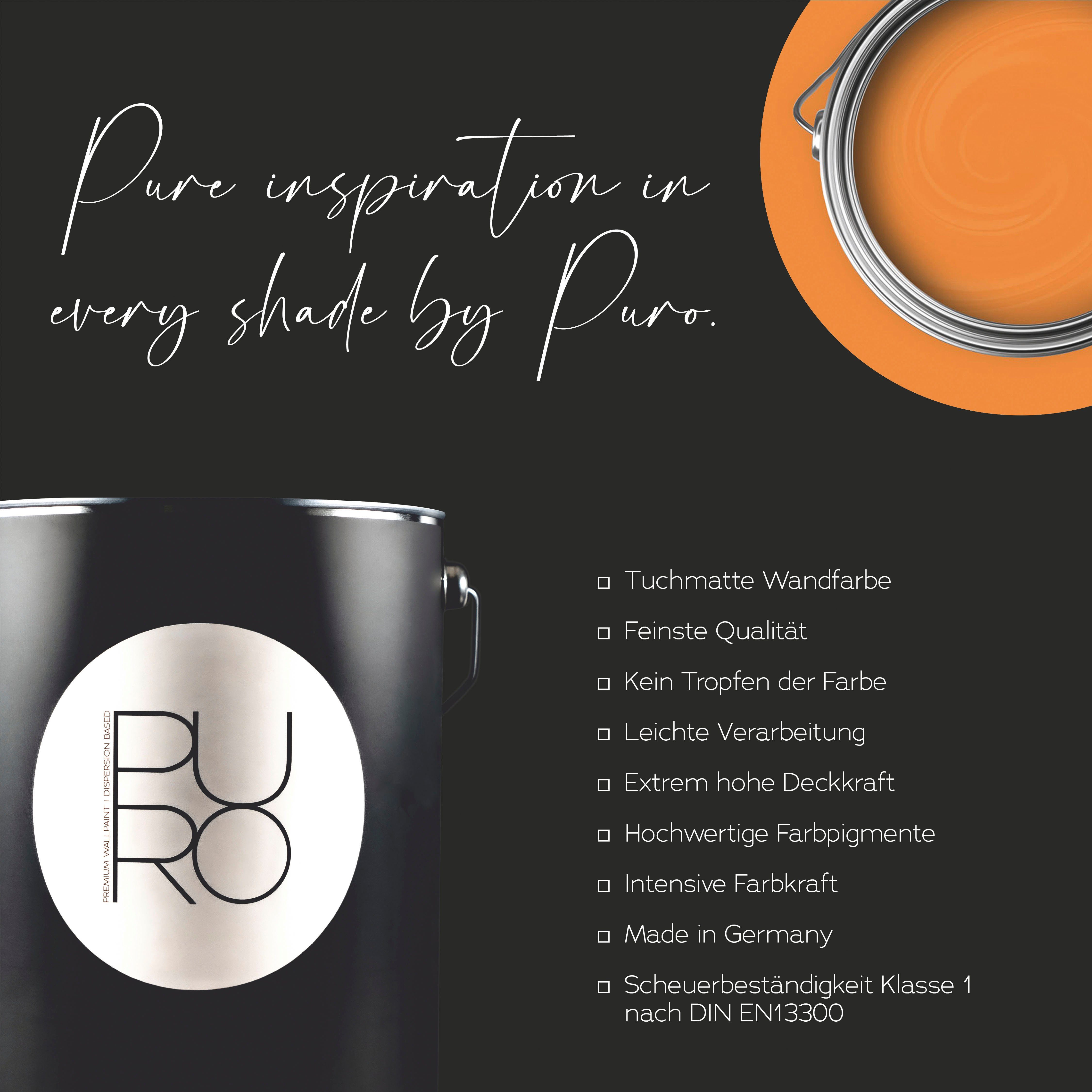 PURO Création c8013 für ideal Orange Flur smooth Küche, smooth saffron Farbwelt Schlafzimmer, A.S. Wandfarbe Tuchmatt Wohnzimmer, Premium saffron, Innenwandfarbe und