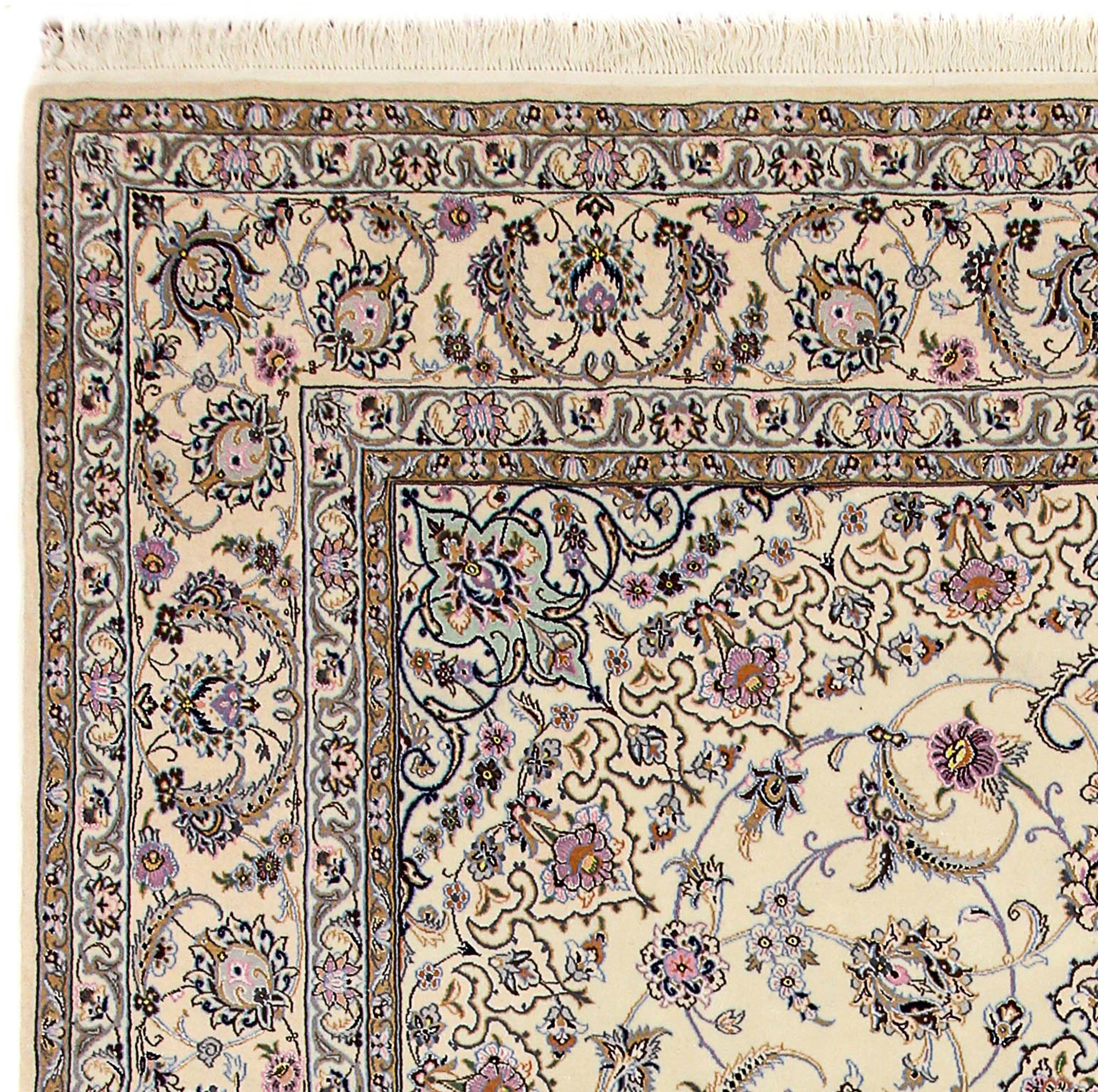 Orientteppich Perser - morgenland, x 10 Nain Höhe: - Handgeknüpft, cm beige, - Zertifikat - rechteckig, Einzelstück 365 mit Wohnzimmer, mm, 250 Royal