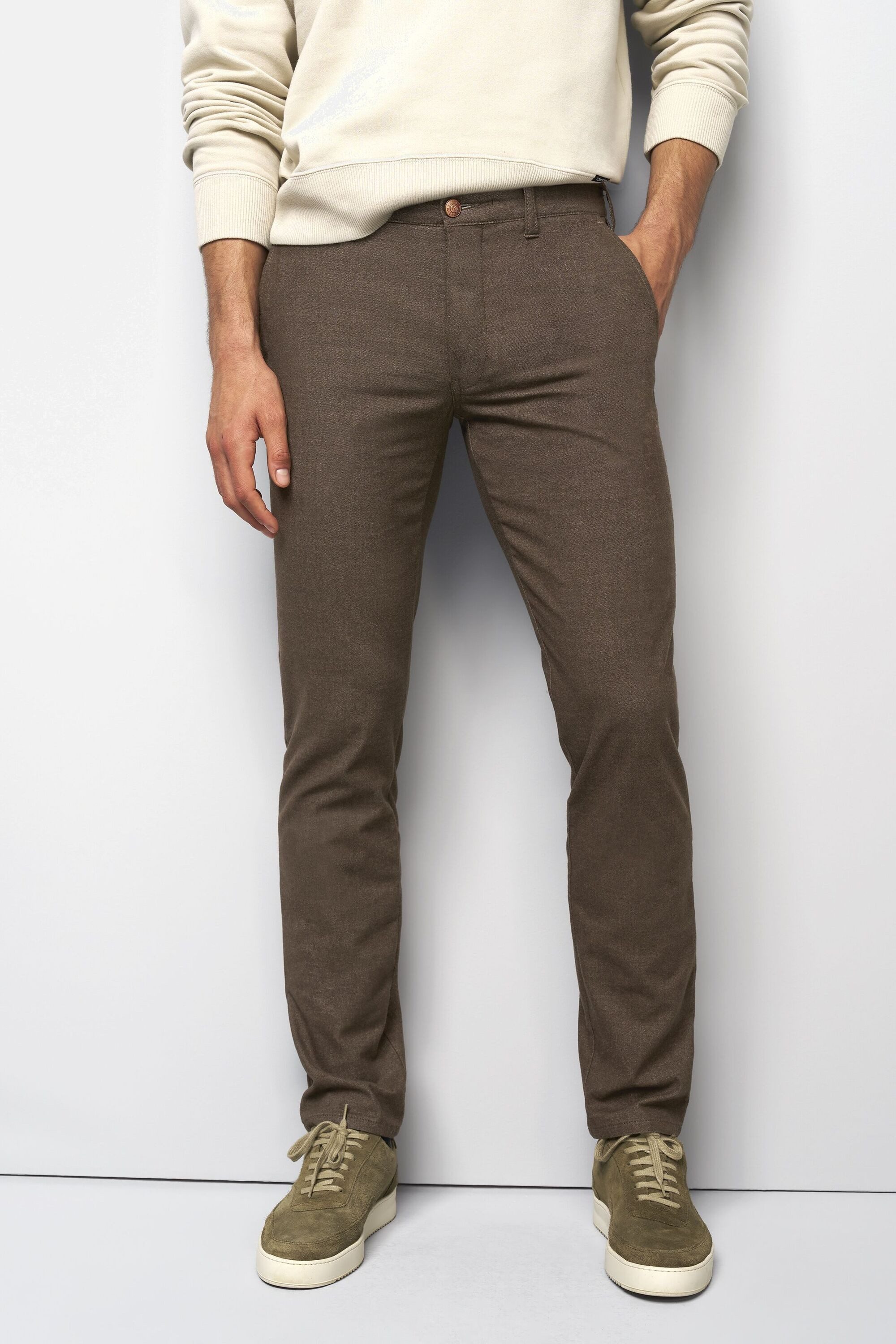 MEYER Chinos M5 Move M5 Move im Wool-Look
