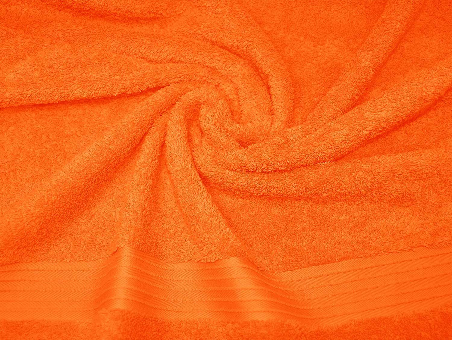 groß cm Linz, (1-St), Badehandtuch Lashuma Orange Frottee 70x200 Saunatuch
