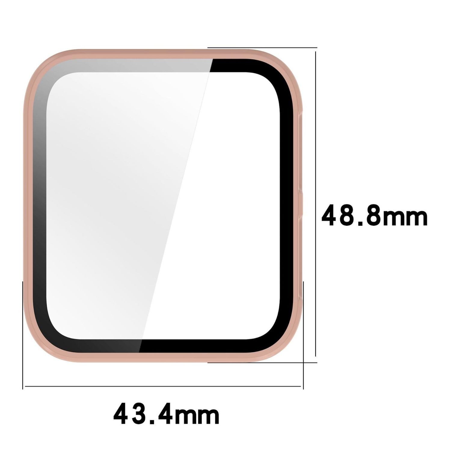 Wigento Smartwatch-Hülle Für Garmin Venu X1 Kunststoff Schutzhülle + 9H Hart Glas Transparent, Schutzhülle aus PC + Hart Glas für Rundumschutz