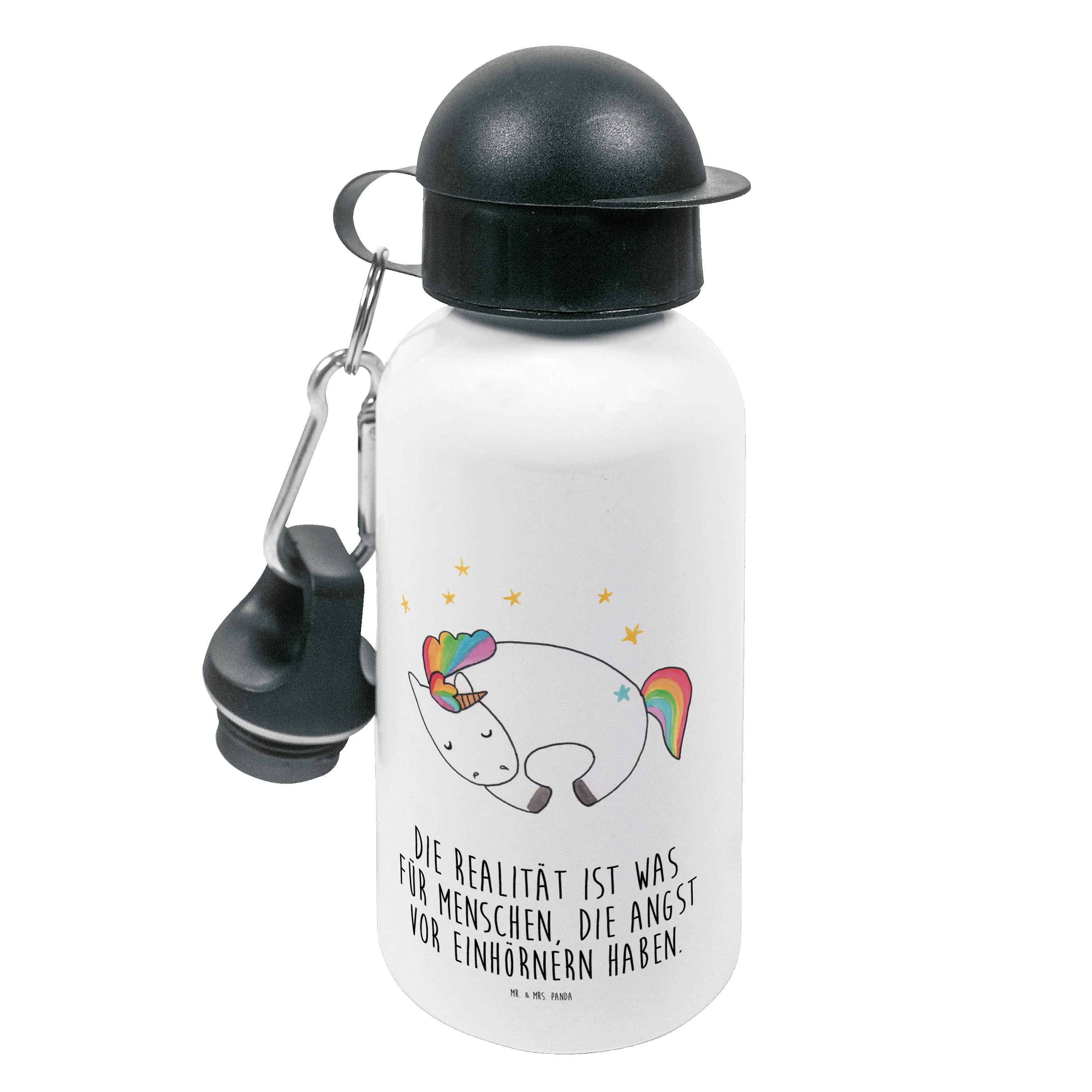 Mr. & Mrs. Panda - - Trinkflasche Einhorn Kindertrinkflasche, Kids, Weiß Ki Träume, Nacht Geschenk
