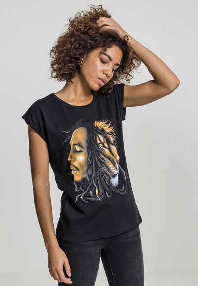 MisterTee Kurzarmshirt Damen Ladies Bob Marley Lion Face Tee (1-tlg)