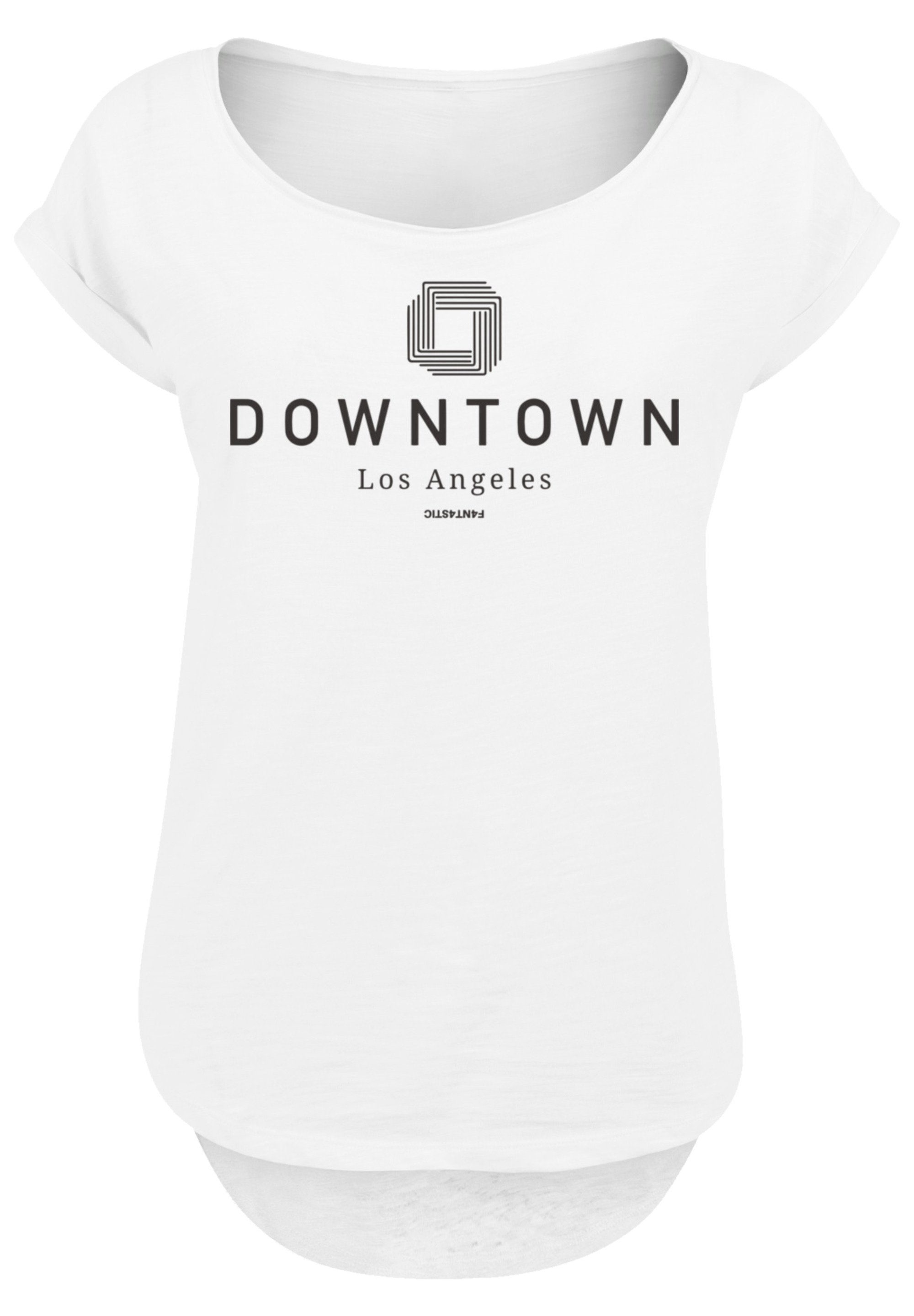 hohem Muster SIZE F4NT4STIC Downtown LA Tragekomfort Sehr Baumwollstoff Print, weicher T-Shirt PLUS mit