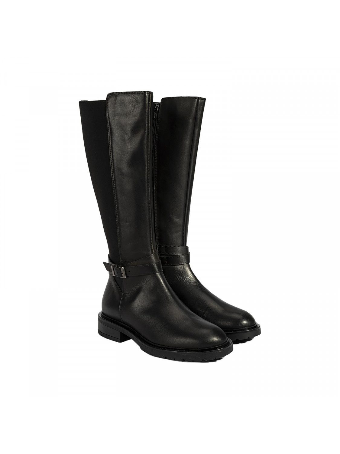 Desa Damen-Overknee-Stiefel – Obermaterial Leder, Textilfutter, flacher Ab günstig online kaufen