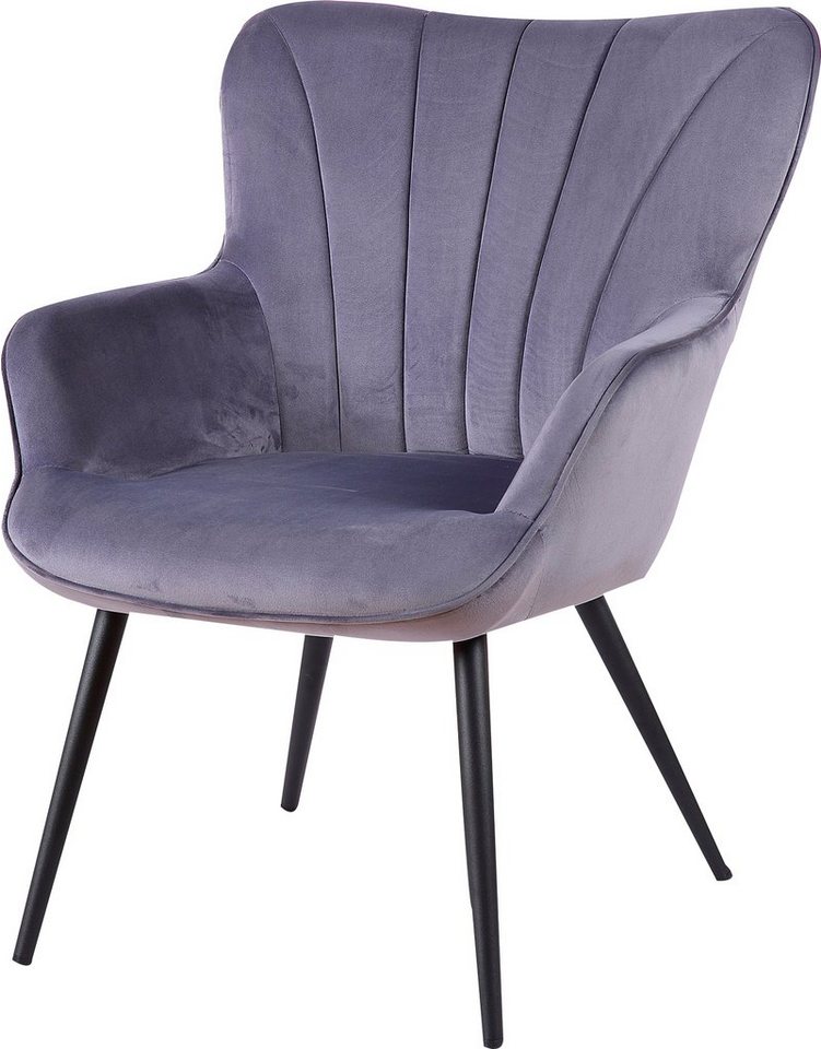byLIVING Sessel »Lena« (1-St), mit Ziernaht im Rücken, Bezug Samt oder Webstoff-kaufen