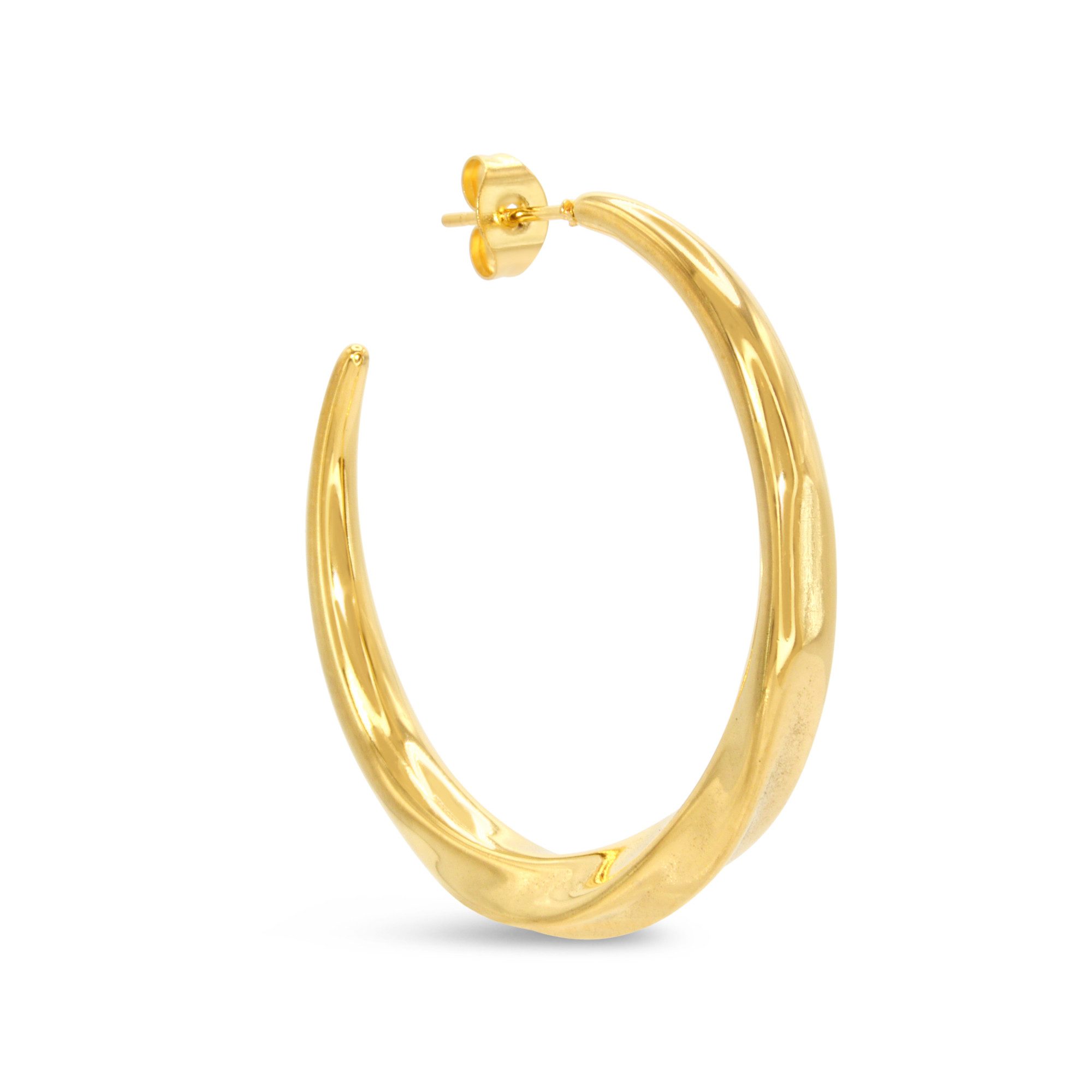 Ars-Argenti Paar Creolen Sexy Creolen Ohrringe - 18K doppelt vergoldet inkl. Geschenkbox (inkl. Schmuckbox), Damen Ohrringe, Hypoallergen, Wasserfest, Nickelfrei