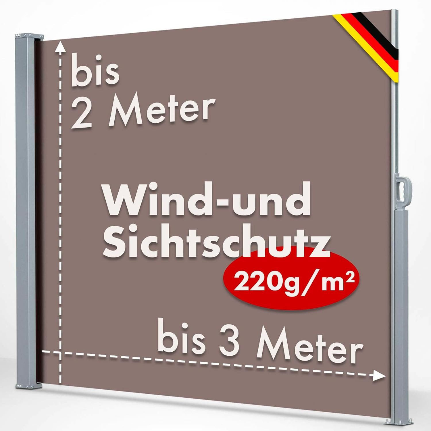 Karat Seitenmarkise für Balkon und Terrasse, günstig online kaufen
