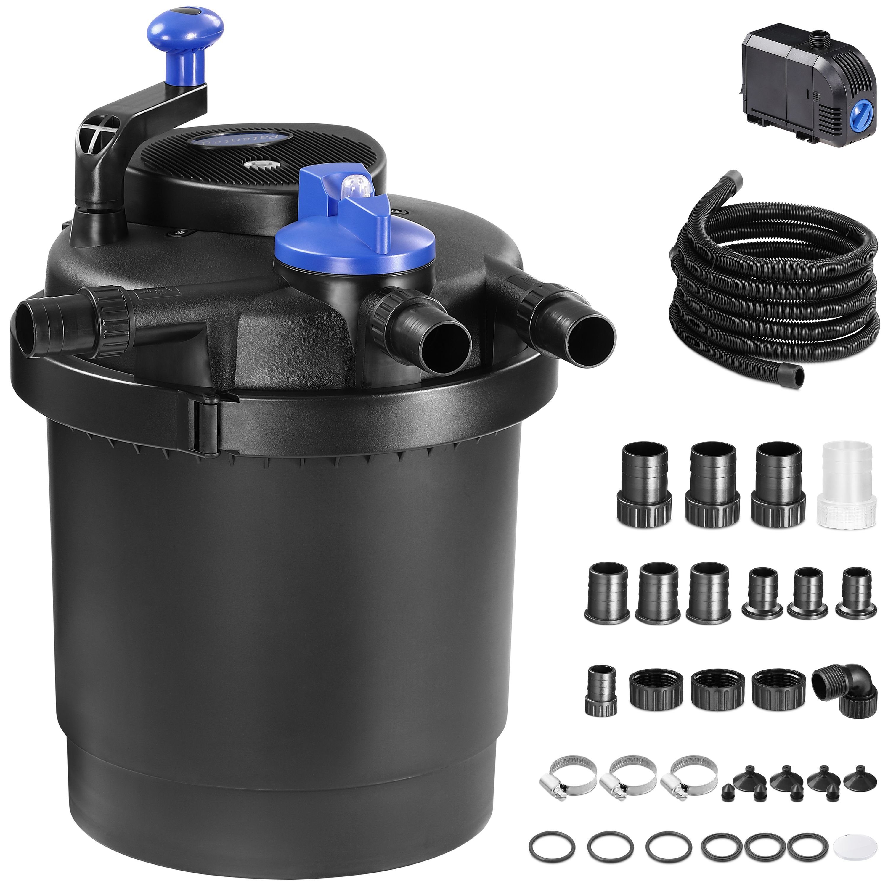 Gardebruk Teichfilter, Teichdruckfilter 18L 6000 Liter 11 Watt UVC