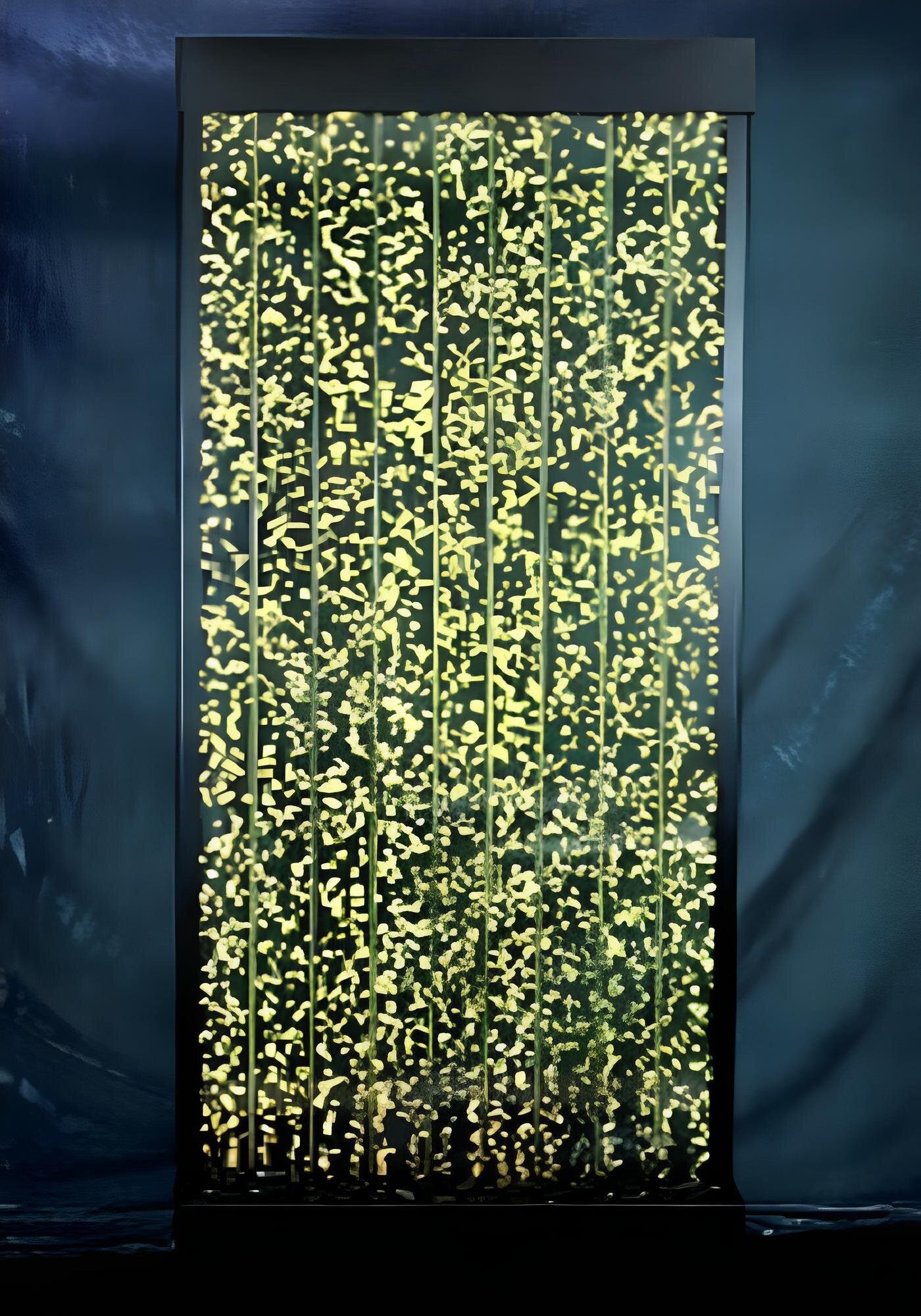 JVmoebel Zimmerbrunnen LED Wasserwand Wandpaneel mit Wasserblasen Wasser Wand Sofort, Made in Europa