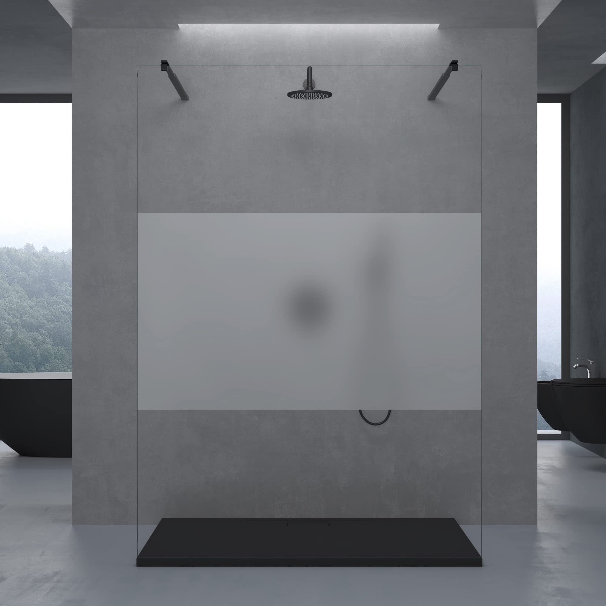 doporro Walk-in-Dusche Walk-In Duschwand 10mm ESG-Sicherheitsglas günstig online kaufen