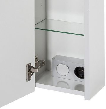 Schildmeyer Spiegelschrank Verona Breite 120 cm, 3-türig, 3 LED-Einbaustrahler, Schalter-/Steckdosenbox