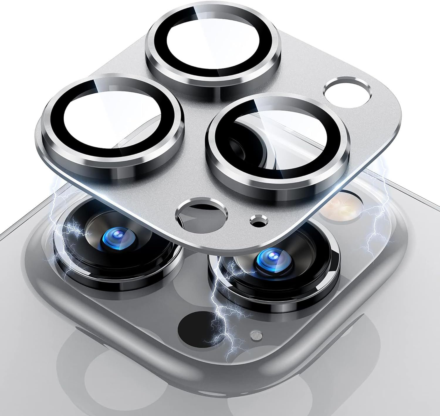 MSM Kameraschutzglas 3D Kameraglas für Apple iPhone 15 Pro/15 Pro Max Schutz Panzerfolie