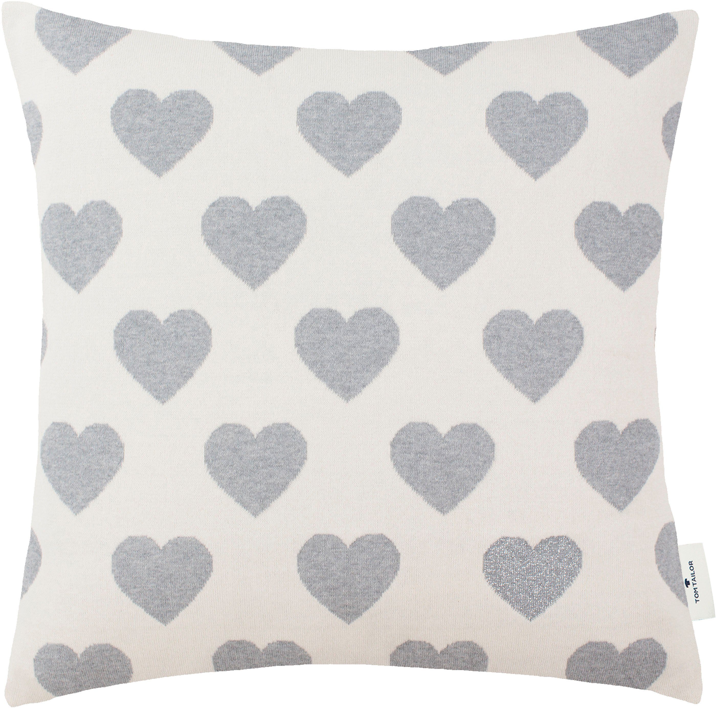 TOM TAILOR HOME Kissenbezüge Hearts, (1 Stück), aus weicher Baumwolle