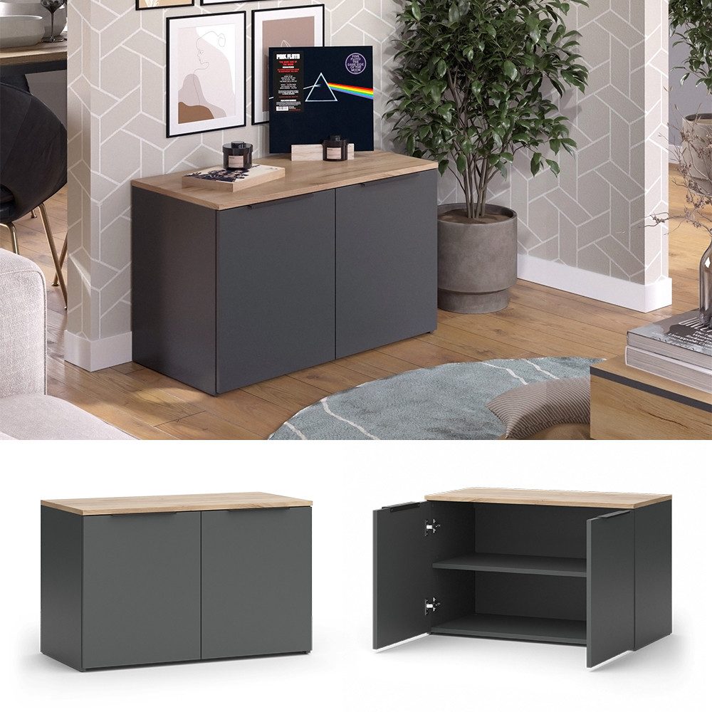 Vicco Highboard Wido, Anthrazit/Sonoma, 80 x günstig online kaufen