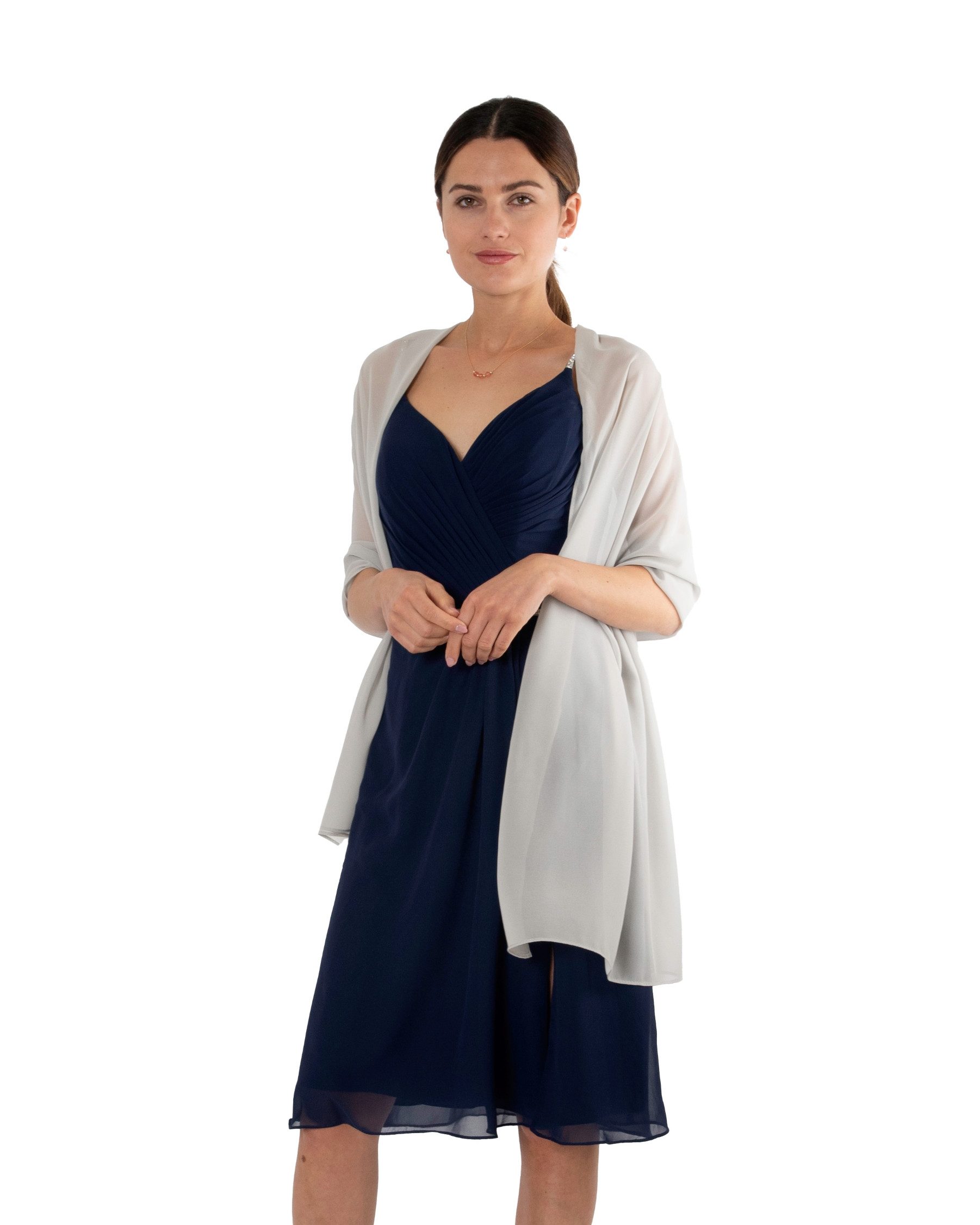 MayTree Modeschal Chiffon Schal Stola Umschlagtuch für Abendkleid Cocktailkleid 70x180, (Stück, 1-St) – Bild 4 von 5