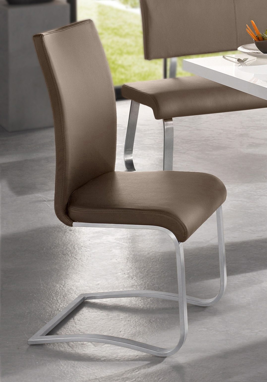 cappuccino Arco 2 (Set, belastbar Stuhl cappuccino Freischwinger bis St), 2er-, 4er-, 130 MCA | 6er-Set, Kg furniture