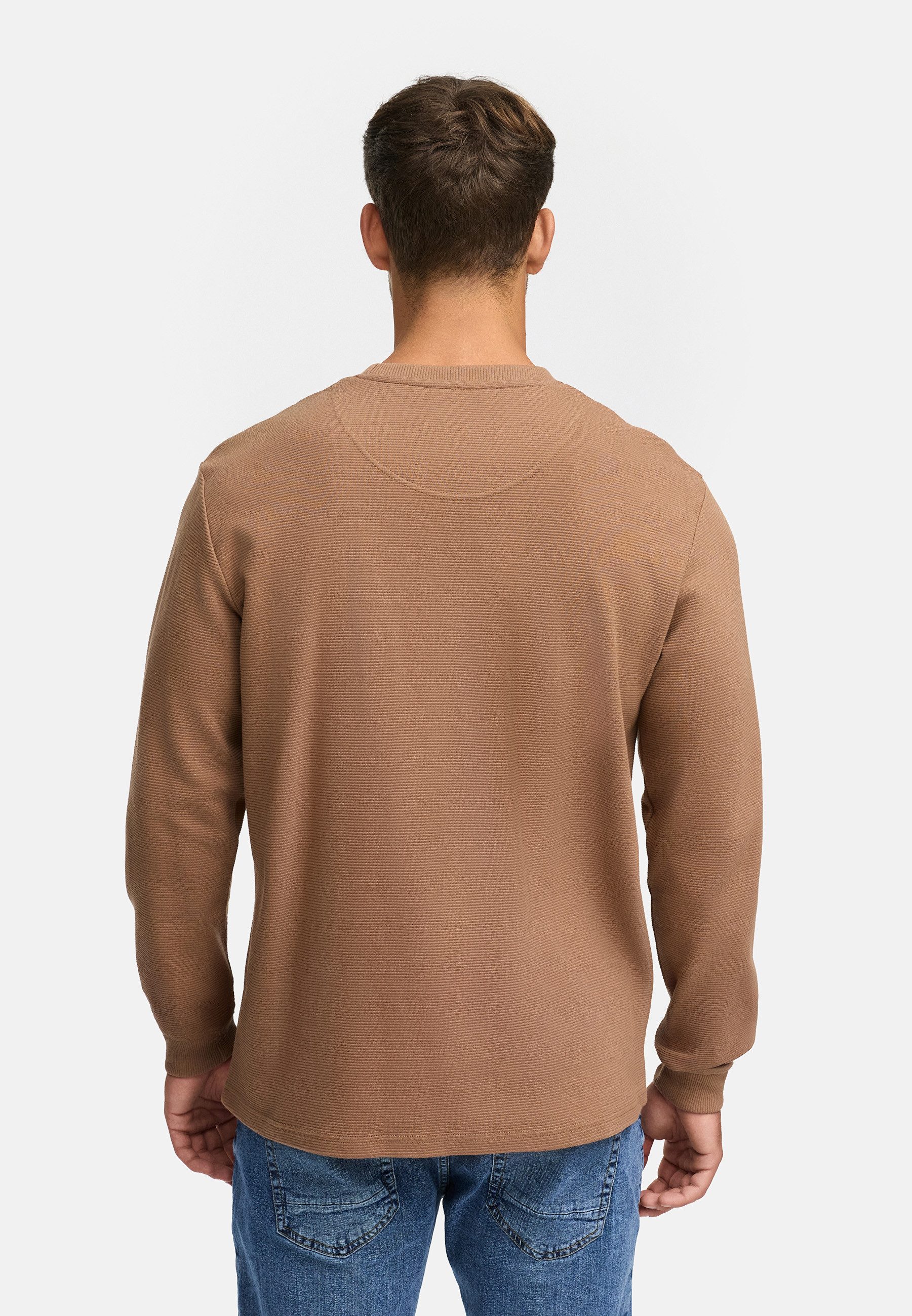 Indicode Sweater Herren INGuadalupe o-neck Sweatshirt Herrenpulli (Sweatshirt) Sweatshirt mit Rundhalsausschnitt aus reiner Baumwolle