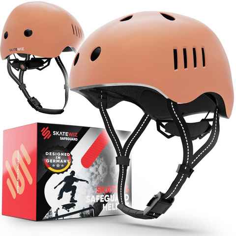 SKATEWIZ Fahrradhelm Kinder ab 6 - Fahrrad Helm Kinder Mädchen - Skaterhelm Kind skate helm, Extrem leicht, gut durchlüftet, zusätzliches Innenpolsterset enthalten