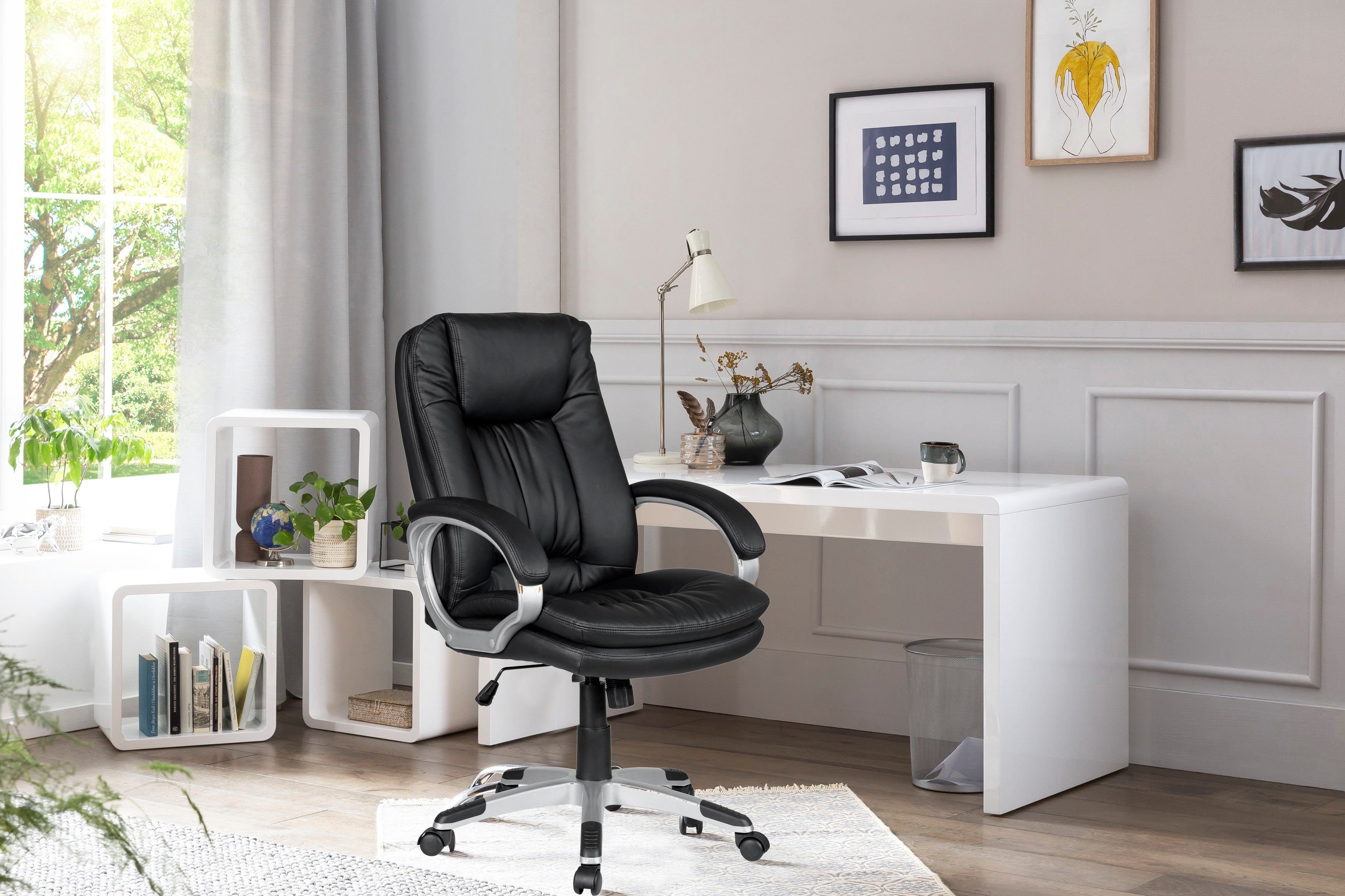 SalesFever Schreibtischstuhl Ergonomischer Bürostuhl, Komfortabler Drehstuhl für effizientes Führungsstil
